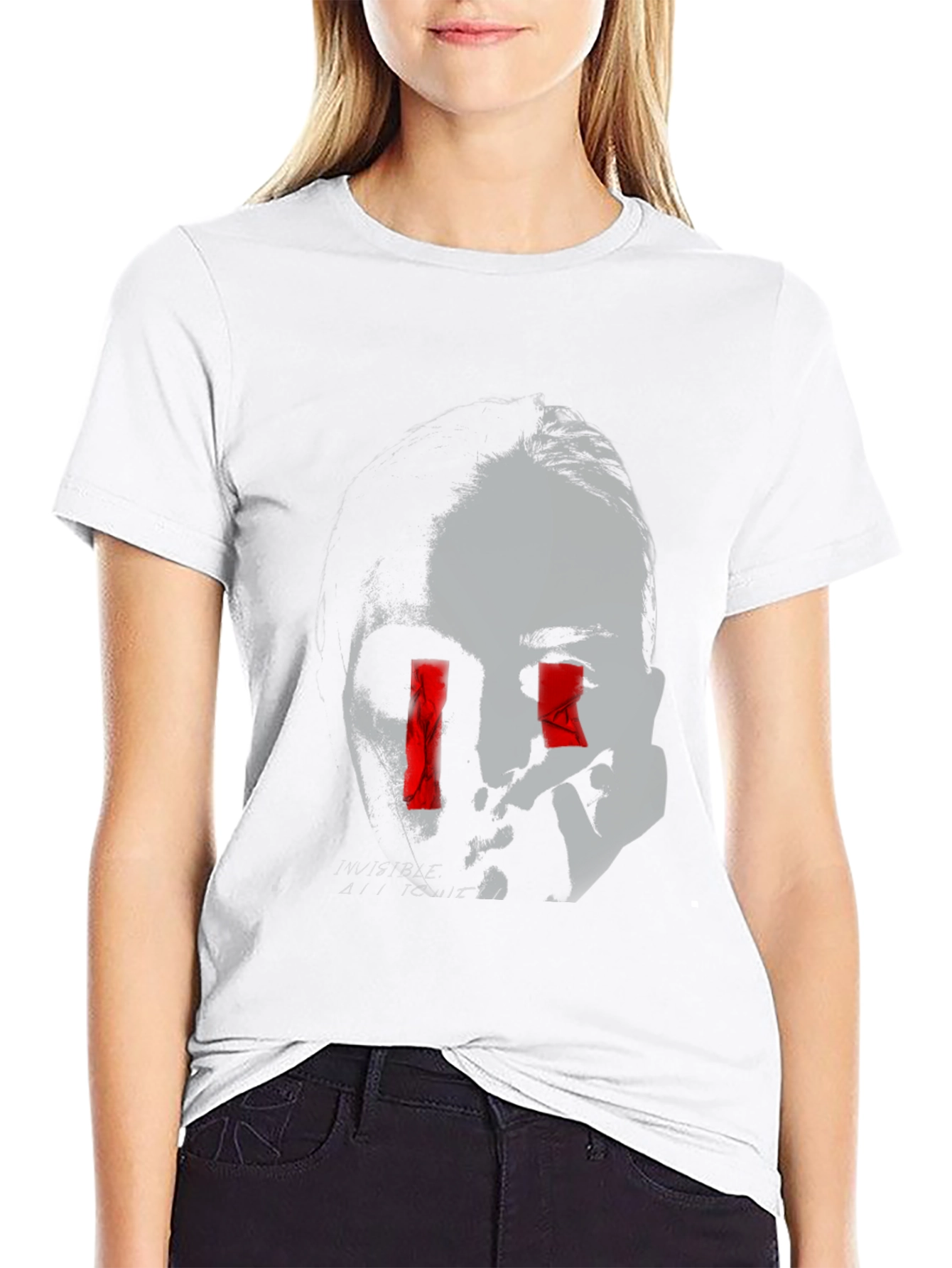 Edgy Graphic Tee - Invisible All To Me Design