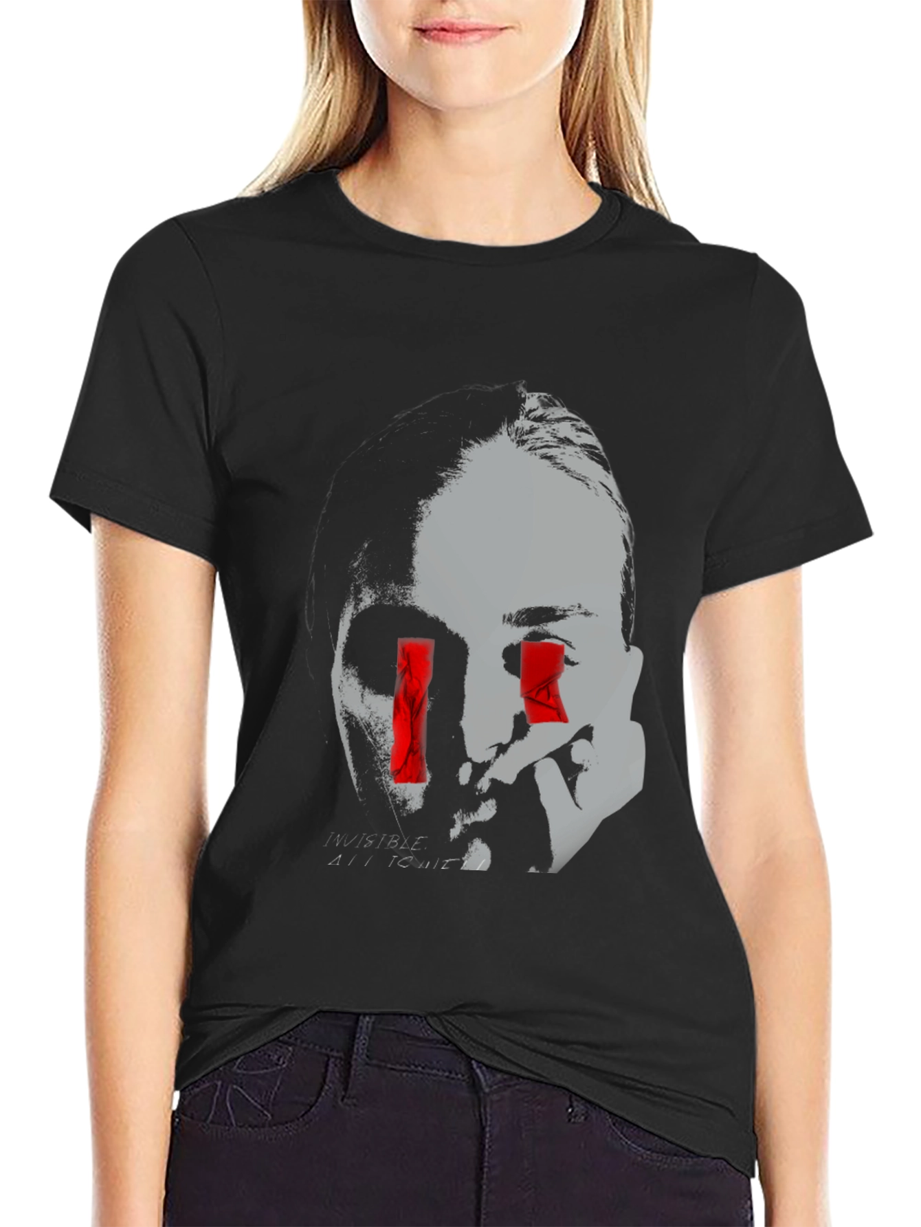 Edgy Graphic Tee - Invisible All To Me Design