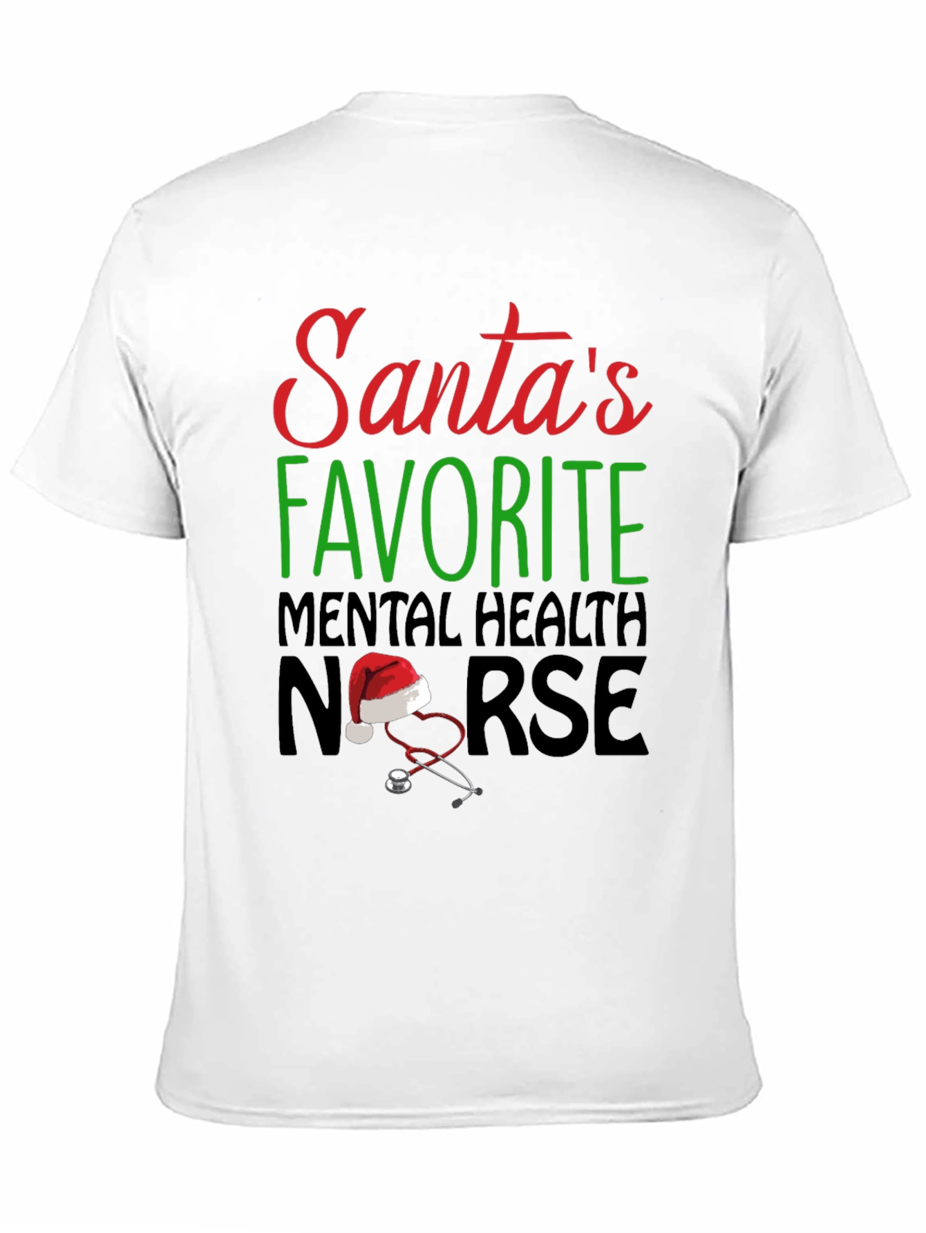 Santas Favorite Mental Health Nurse Christmas T-Shirt