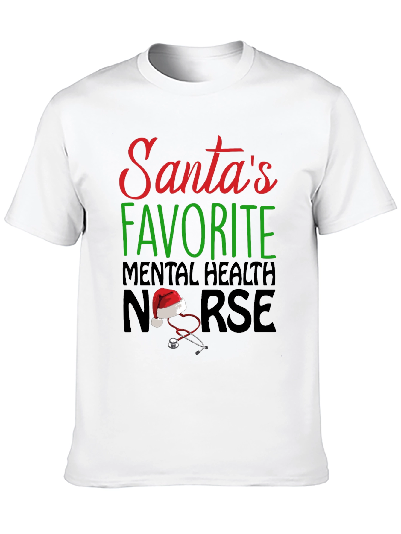 Santas Favorite Mental Health Nurse Christmas T-Shirt