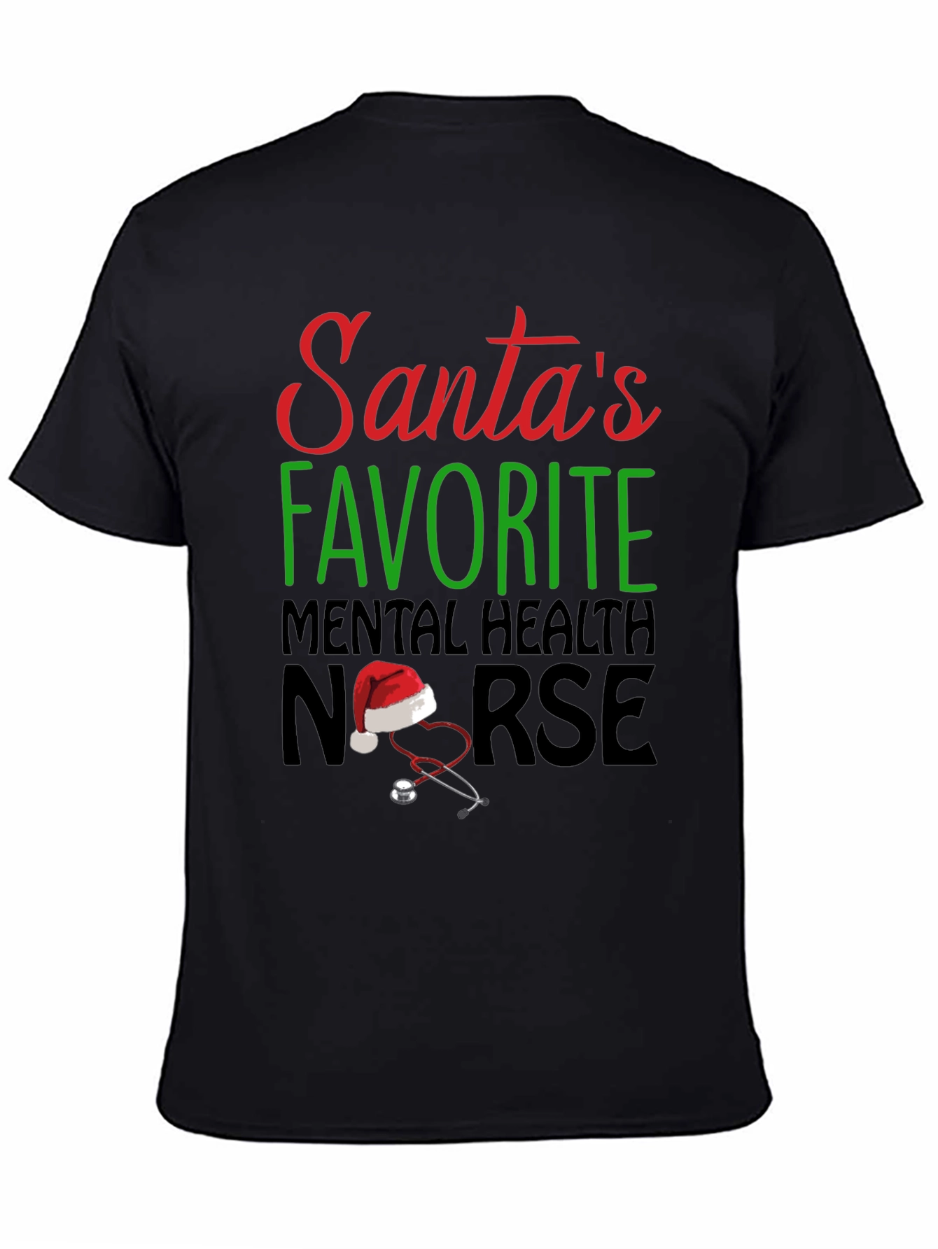 Santas Favorite Mental Health Nurse Christmas T-Shirt
