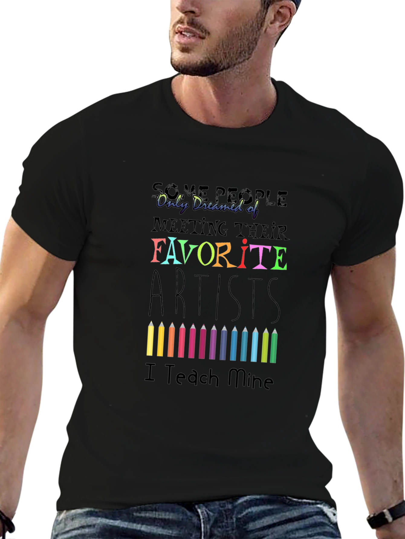 Artist Teacher Black Graphic Tee