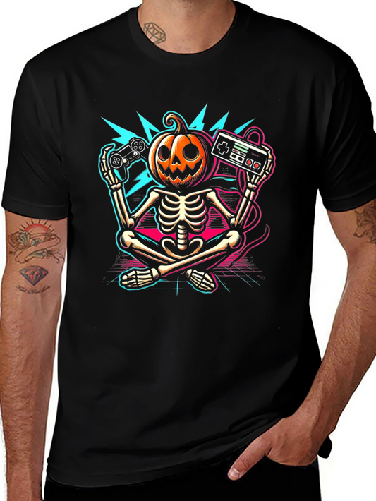 Halloween Gamer Skeleton T-Shirt
