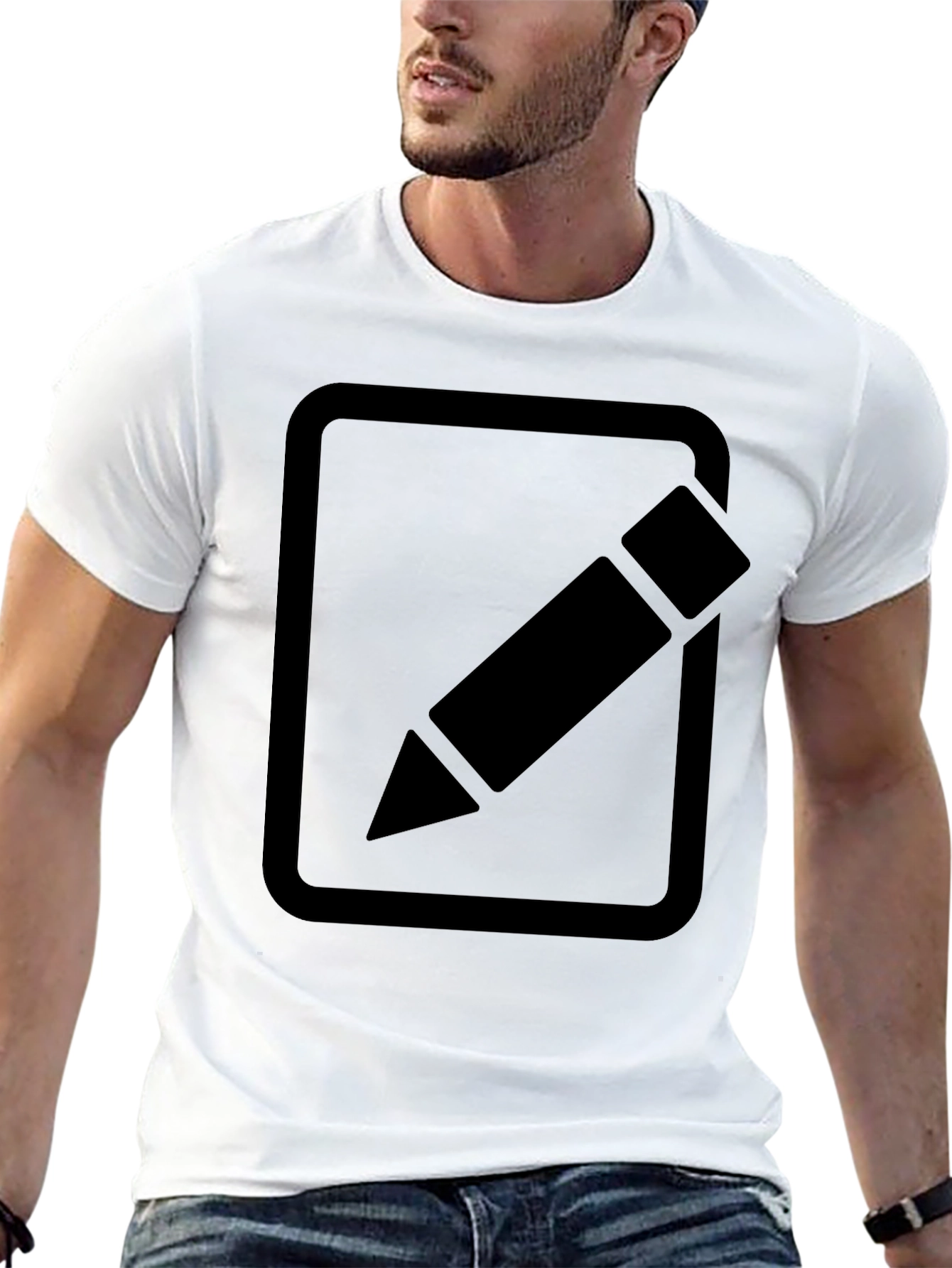 Edit Icon Graphic Tee - Classic Black Cotton T-Shirt