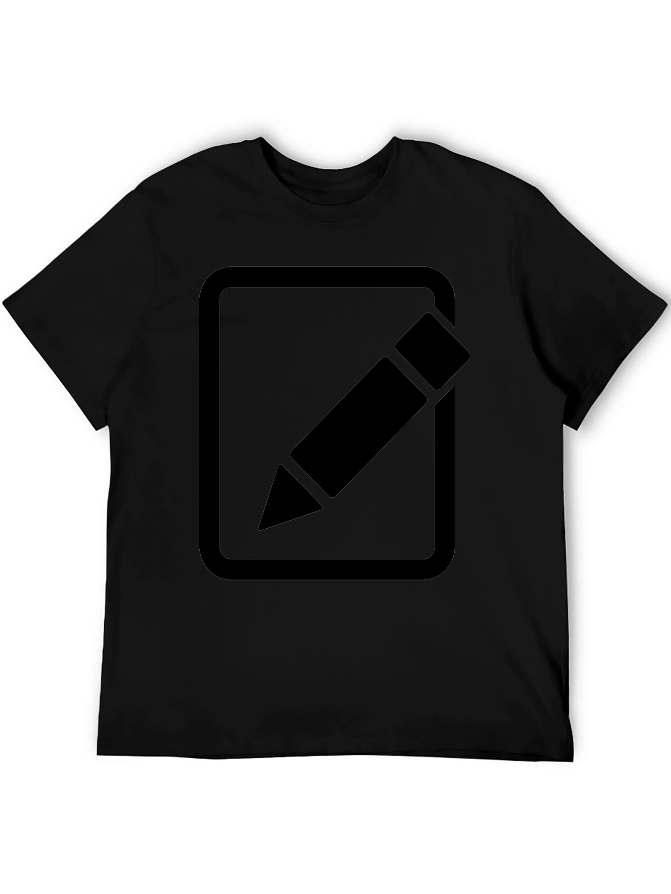 Edit Icon Graphic Tee - Classic Black Cotton T-Shirt