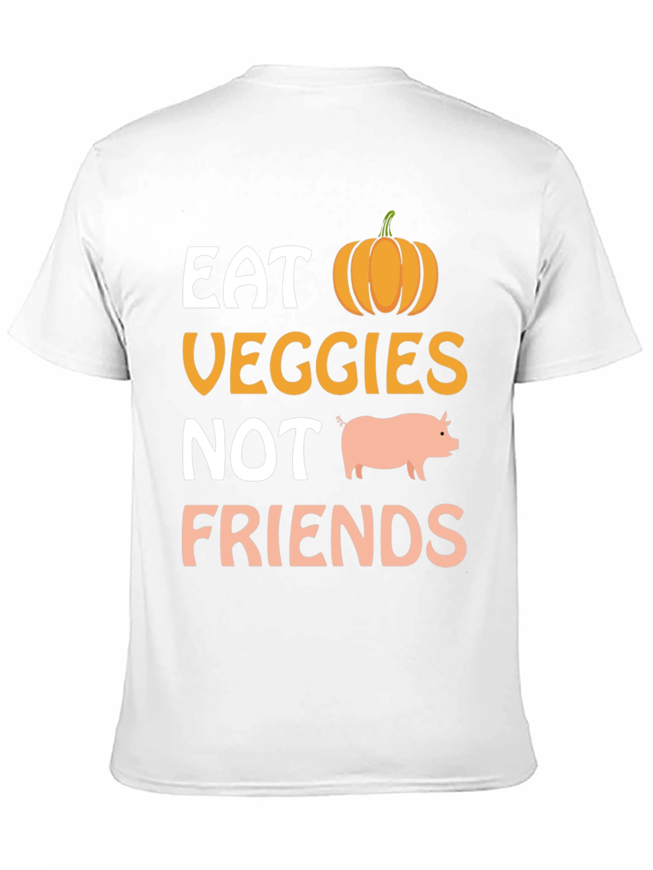 Eat Veggies Not Friends Vegan Graphic T-Shirt