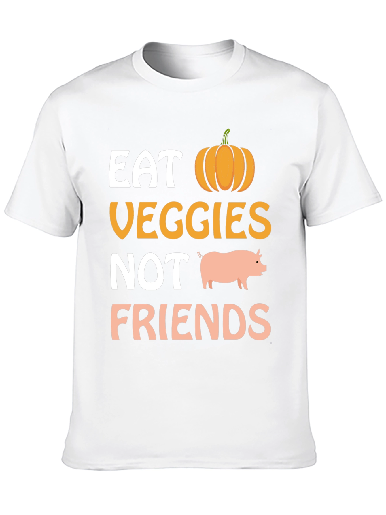 Eat Veggies Not Friends Vegan Graphic T-Shirt