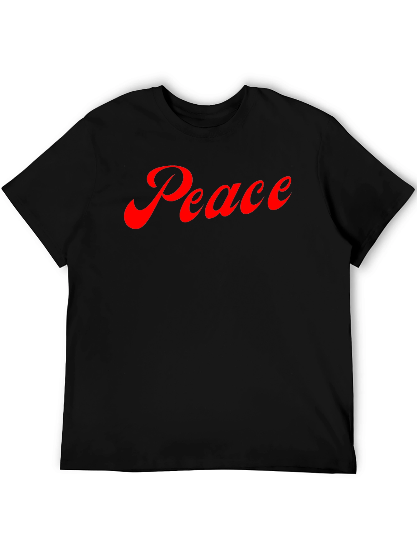 Peace Graphic Tee - Soft Black Cotton T-Shirt
