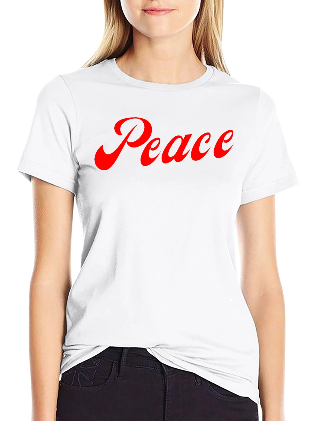 Peace Graphic Tee - Soft Black Cotton T-Shirt