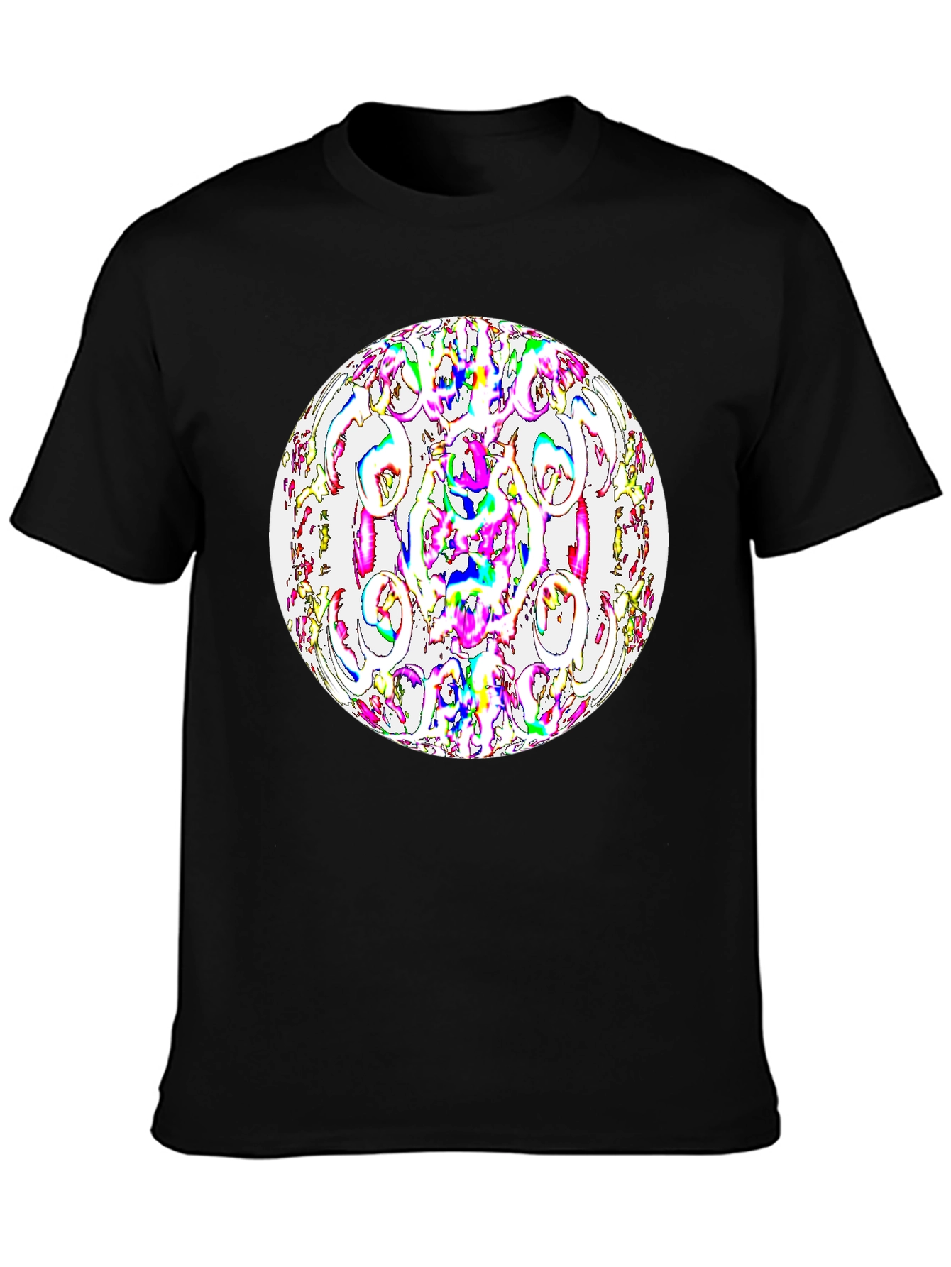 Abstract Orb Graphic Black T-Shirt