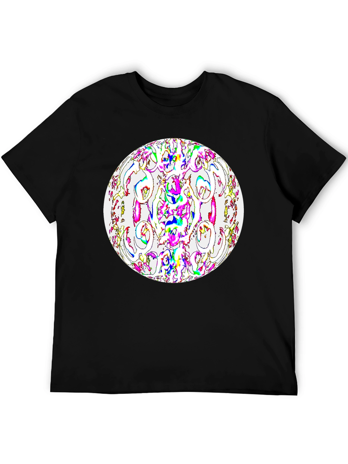 Abstract Orb Graphic Black T-Shirt