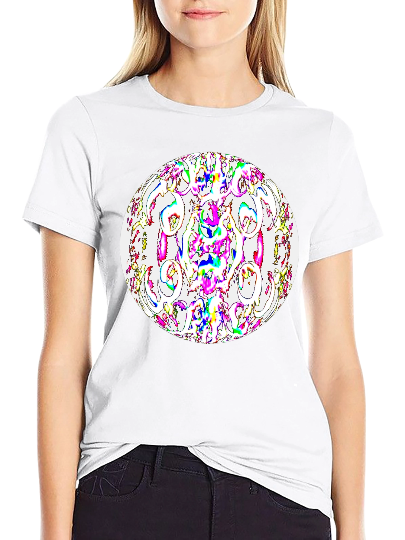 Abstract Orb Graphic Black T-Shirt