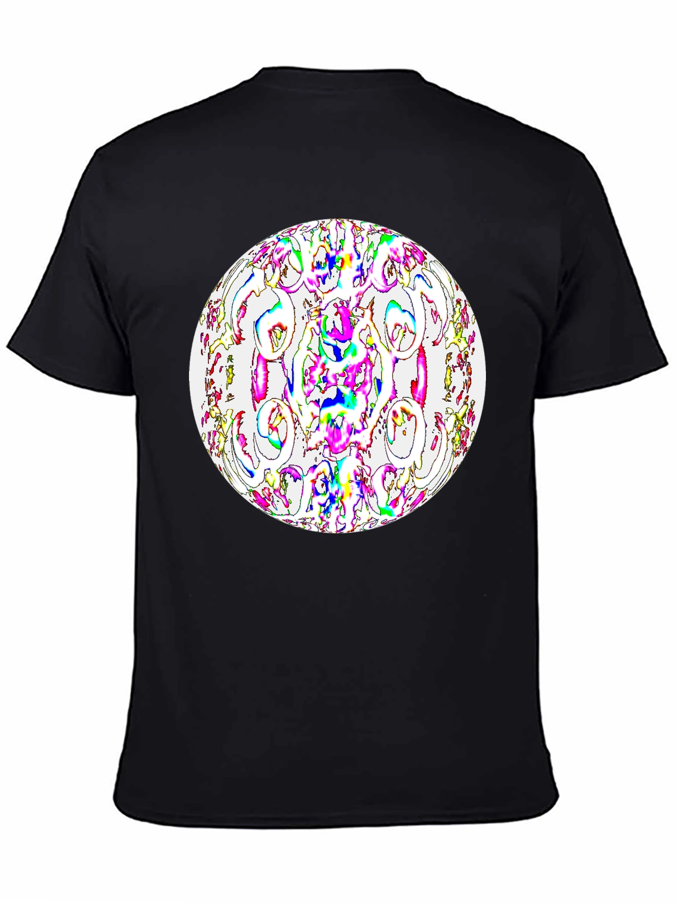 Abstract Orb Graphic Black T-Shirt