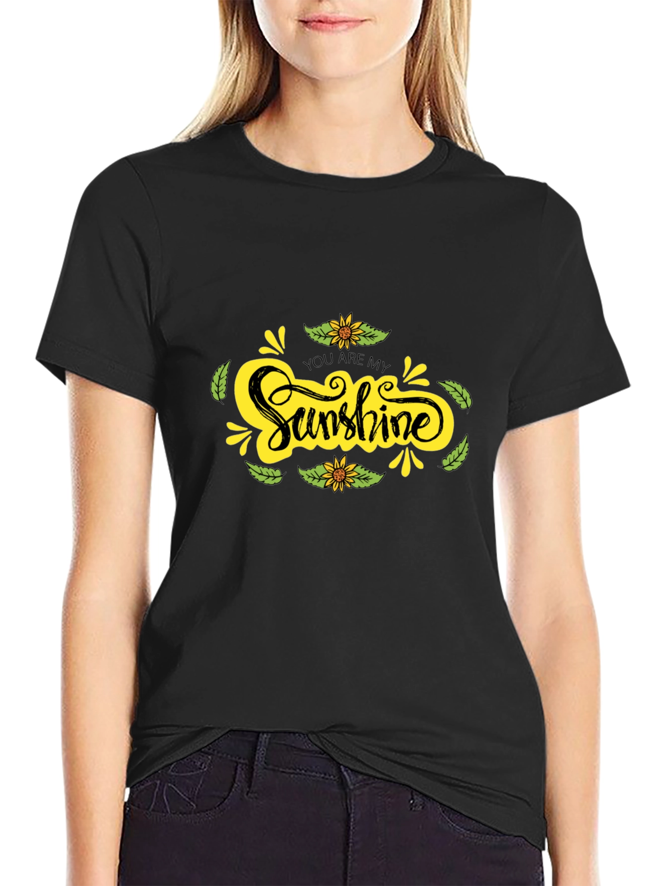Sunshine Graphic Black T-Shirt - Comfort & Style
