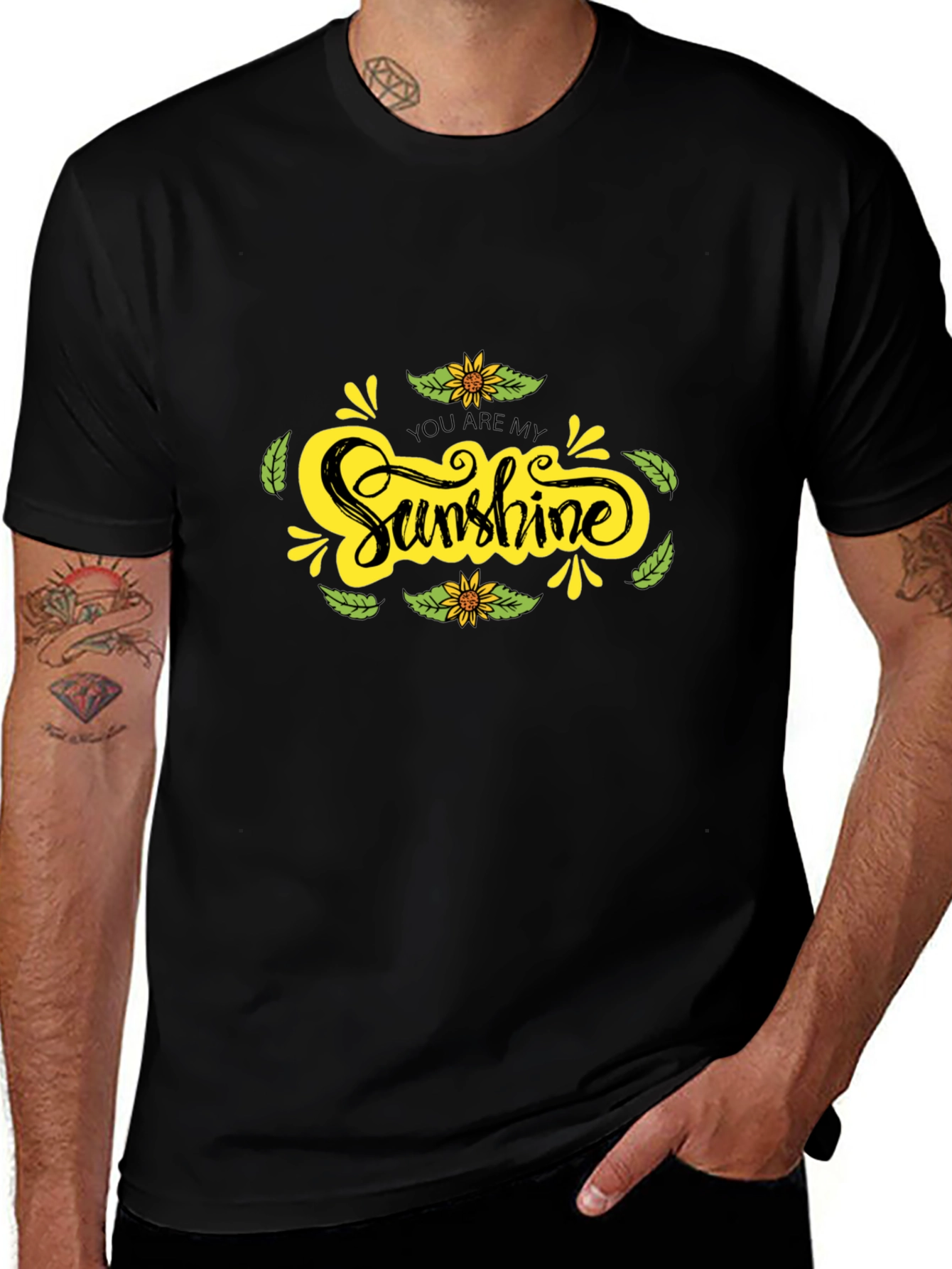 Sunshine Graphic Black T-Shirt - Comfort & Style