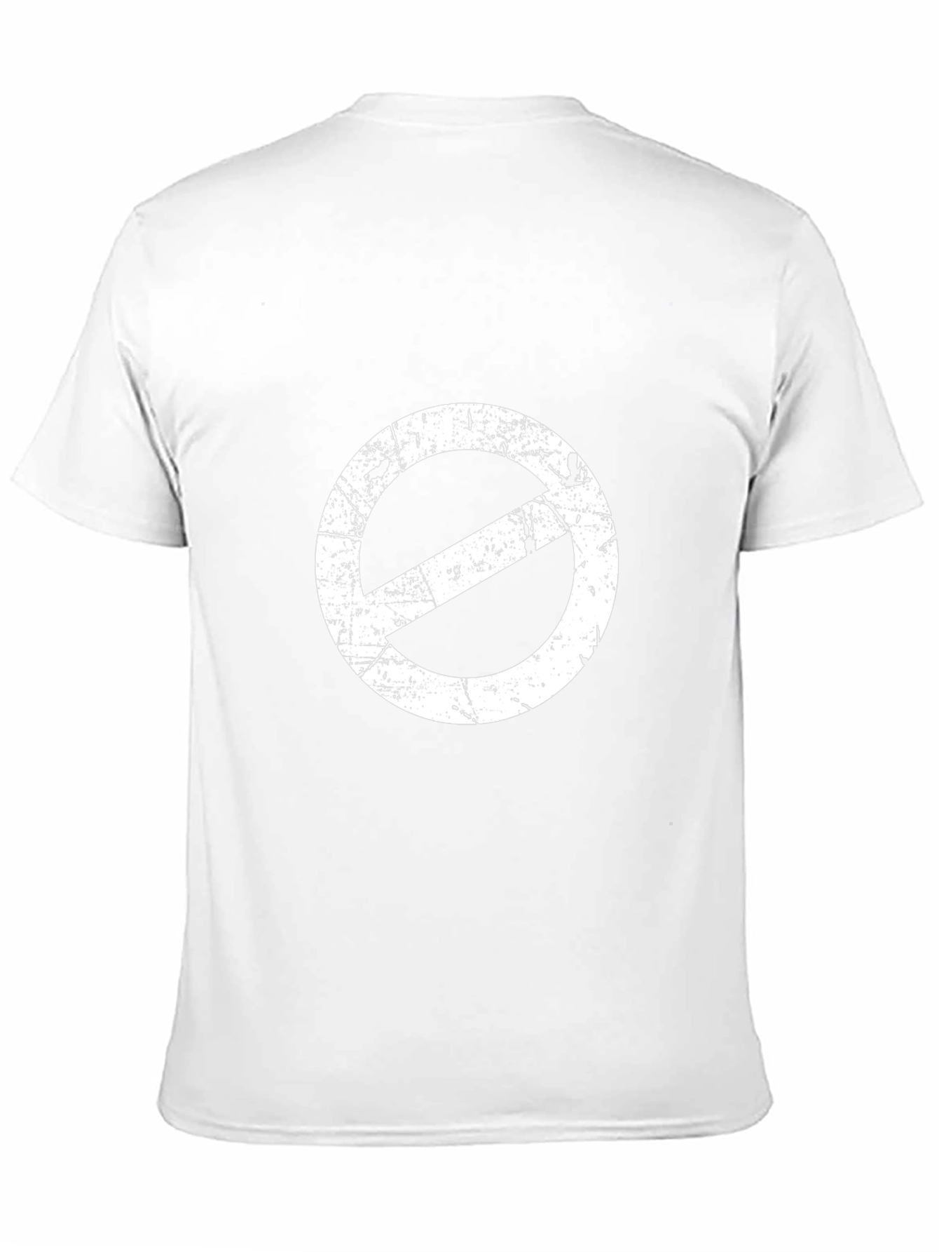 Distressed No Symbol Graphic Tee - Black