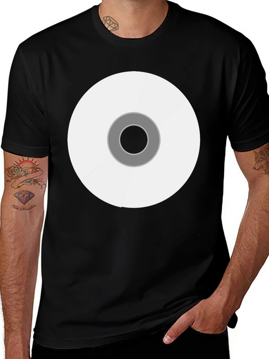 Abstract Circle Graphic Black Tee