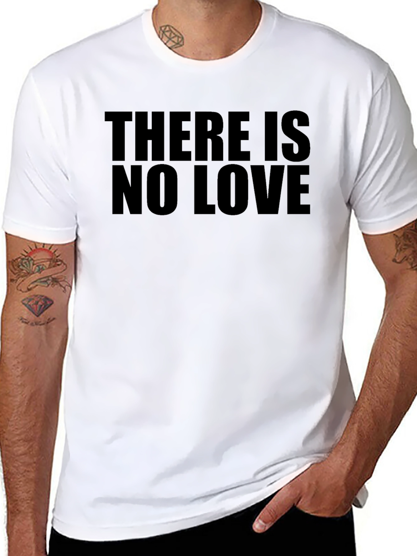 There Is No Love Graphic Tee - Black