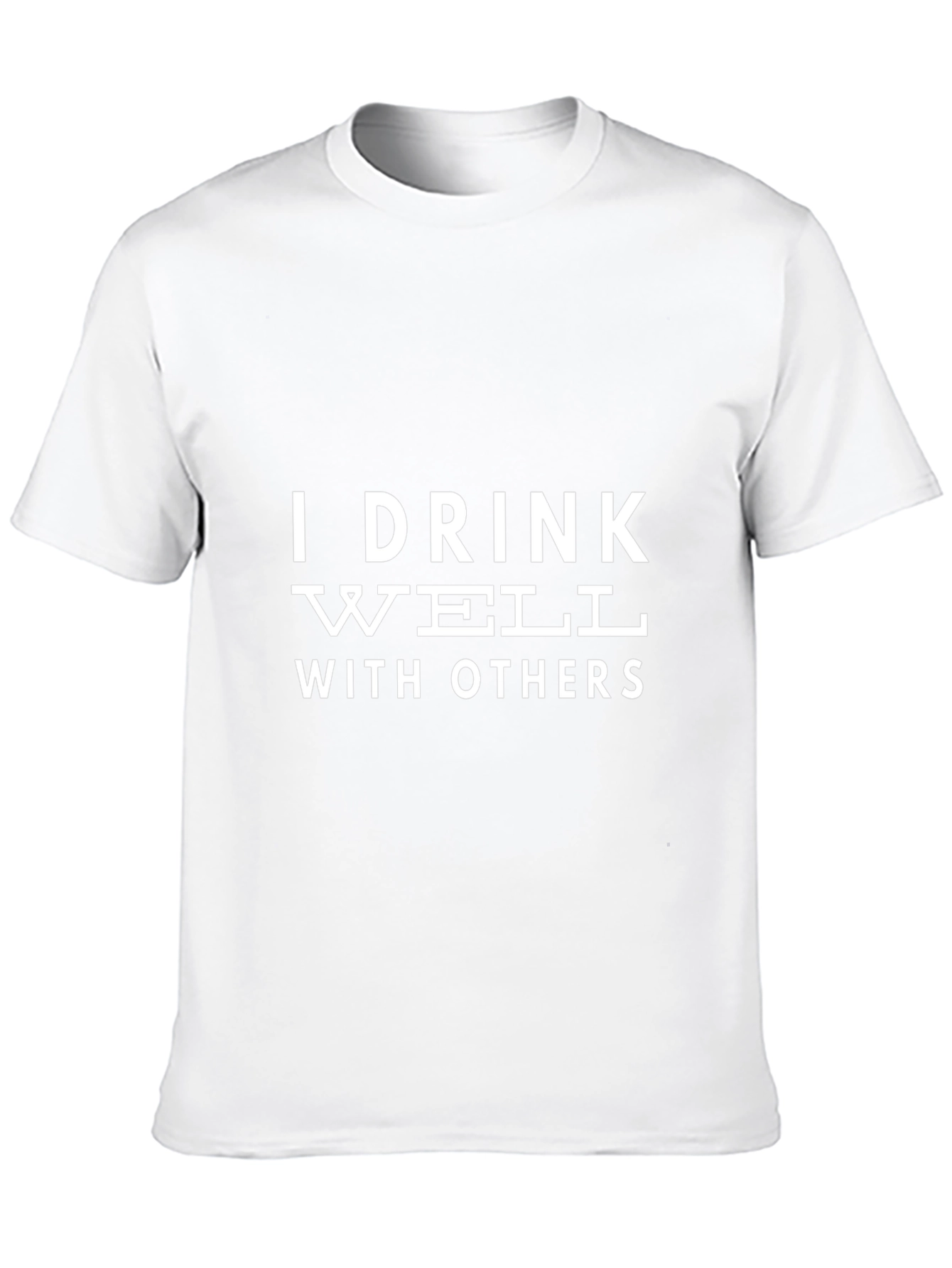 Funny I Drink Well With Others Black T-Shirt