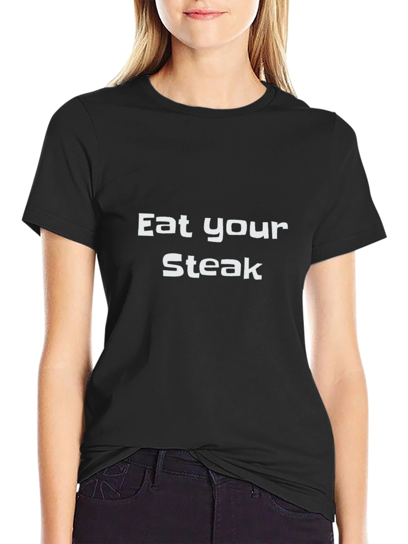 Eat Your Steak Black T-Shirt