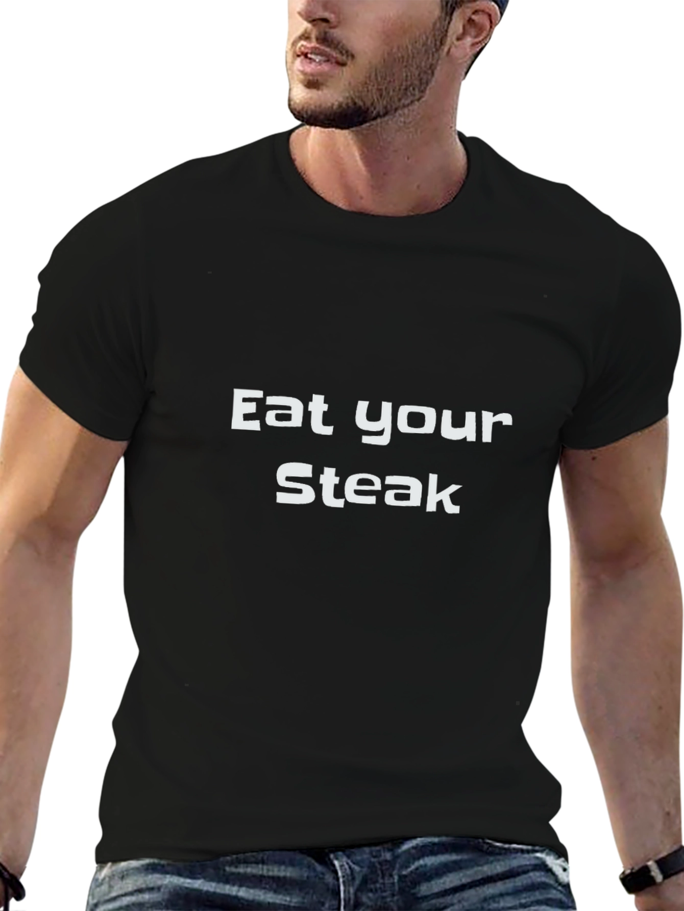 Eat Your Steak Black T-Shirt