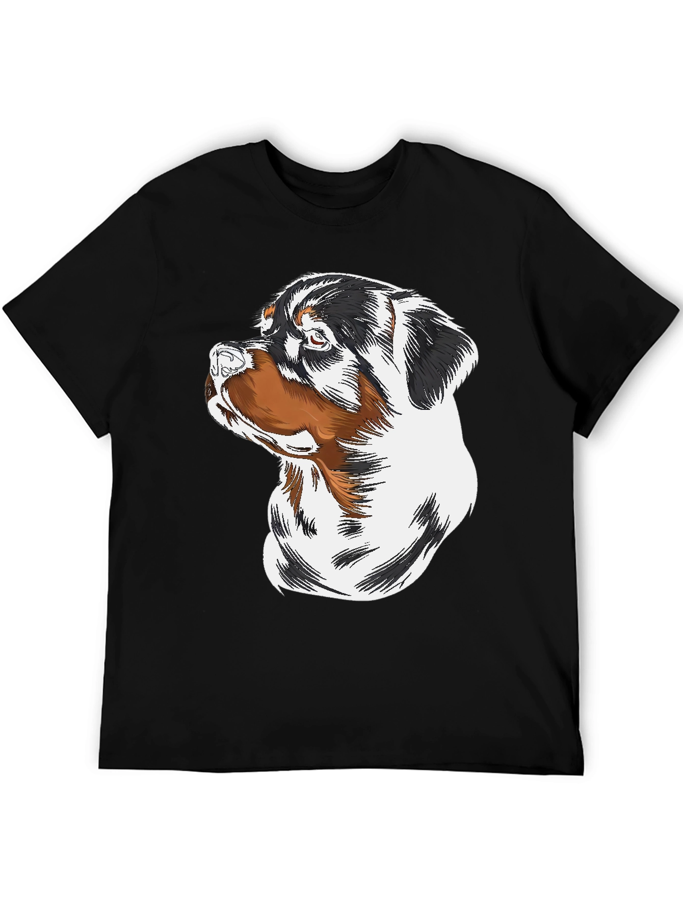 Rottweiler Dog Graphic Black T-Shirt