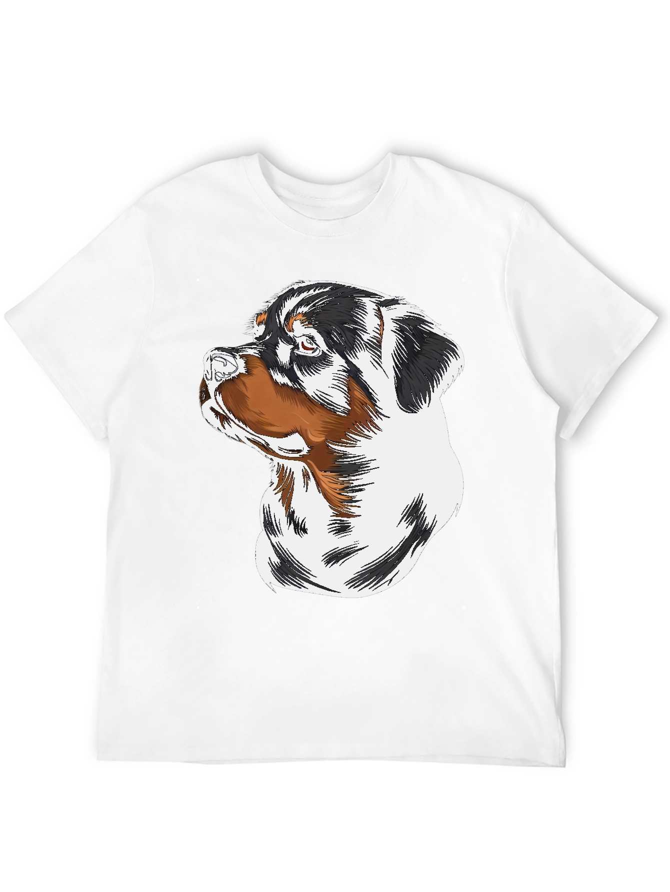 Rottweiler Dog Graphic Black T-Shirt