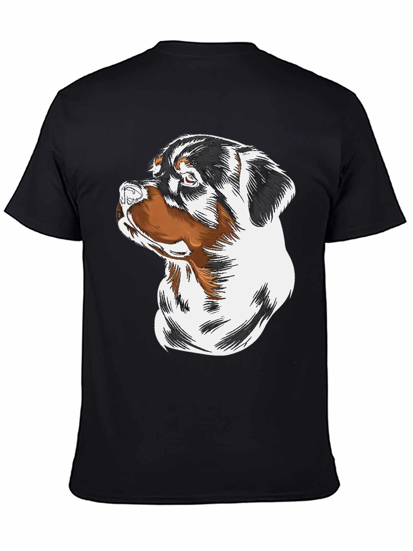 Rottweiler Dog Graphic Black T-Shirt