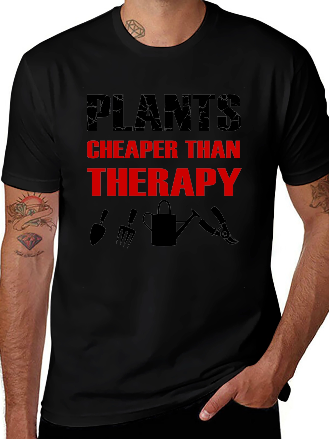Plants Cheaper Than Therapy T-Shirt - Gardening Tee