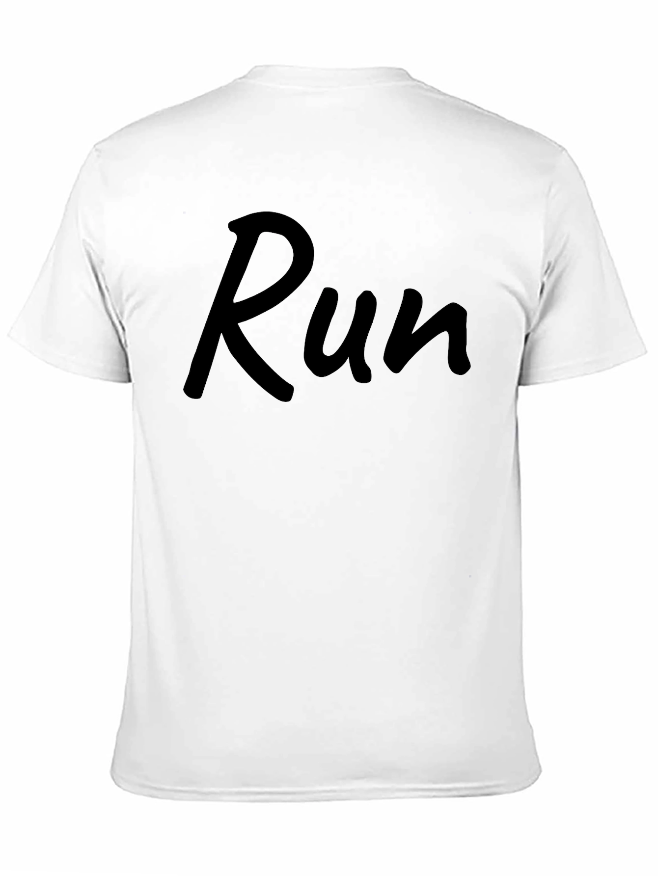 Run Graphic Print Black T-Shirt