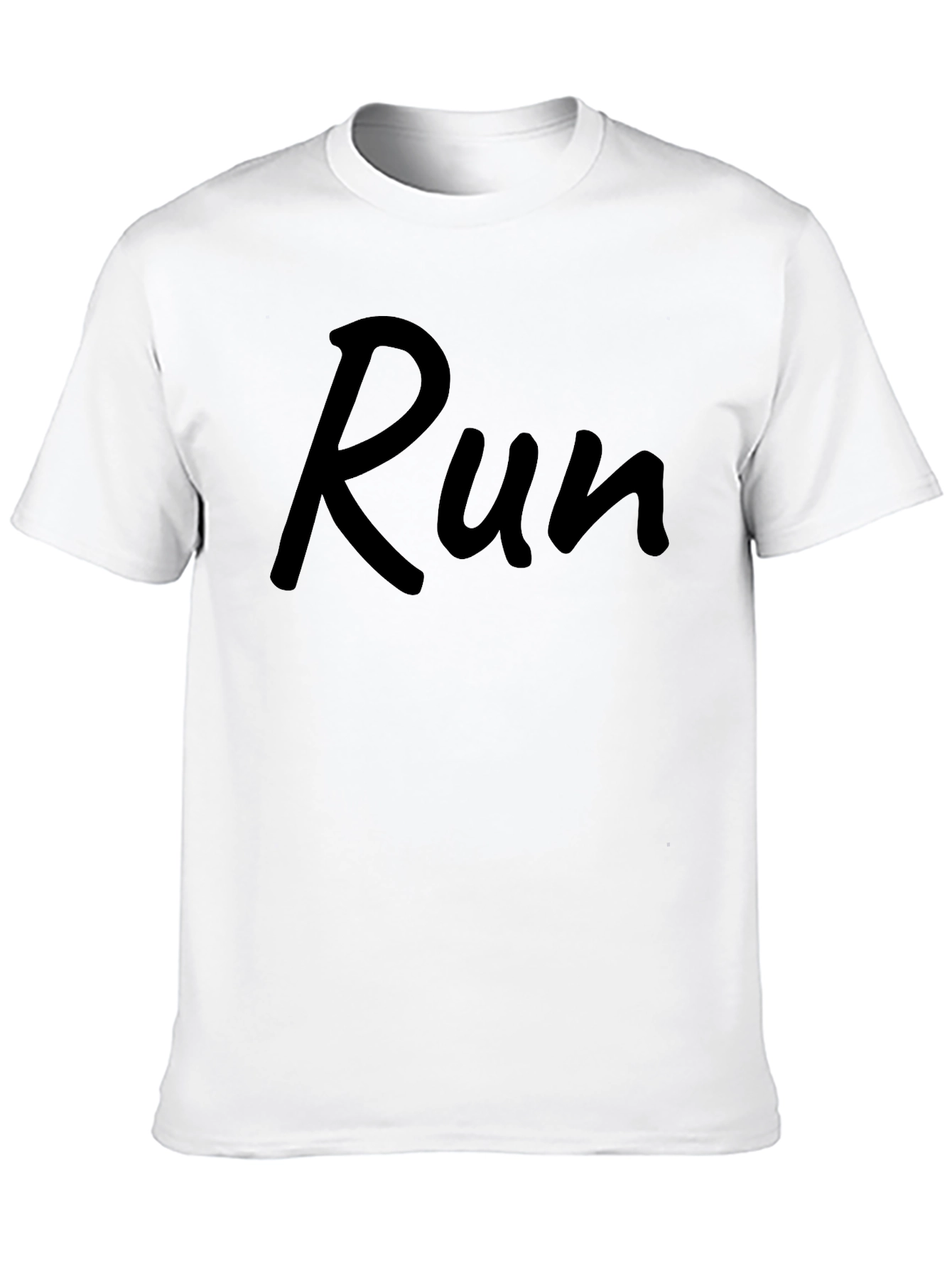 Run Graphic Print Black T-Shirt