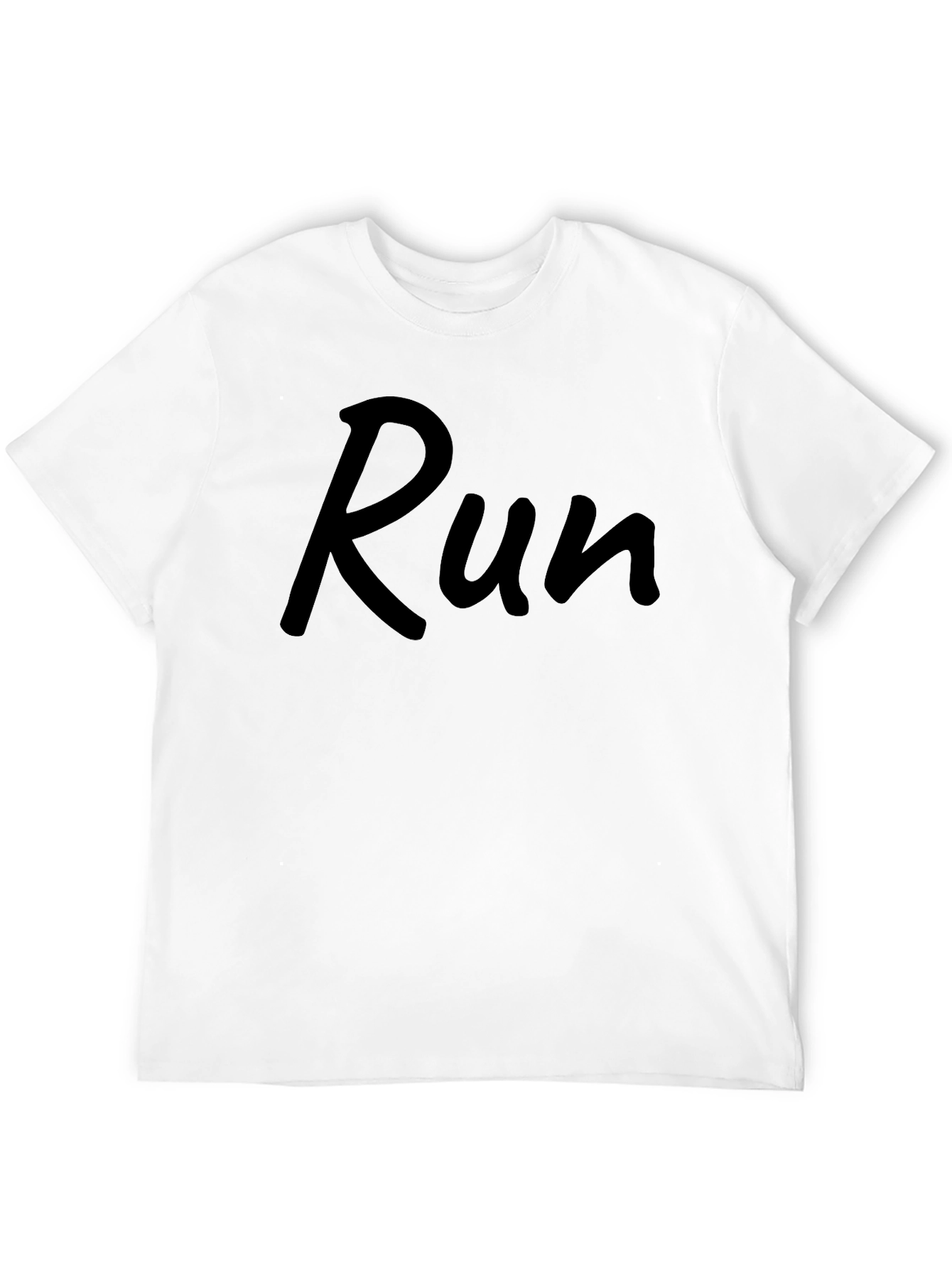 Run Graphic Print Black T-Shirt
