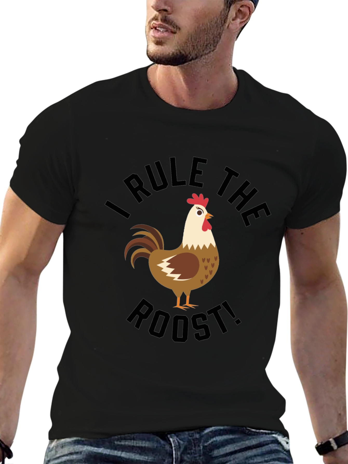 I Rule the Roost! Funny Chicken Graphic T-Shirt