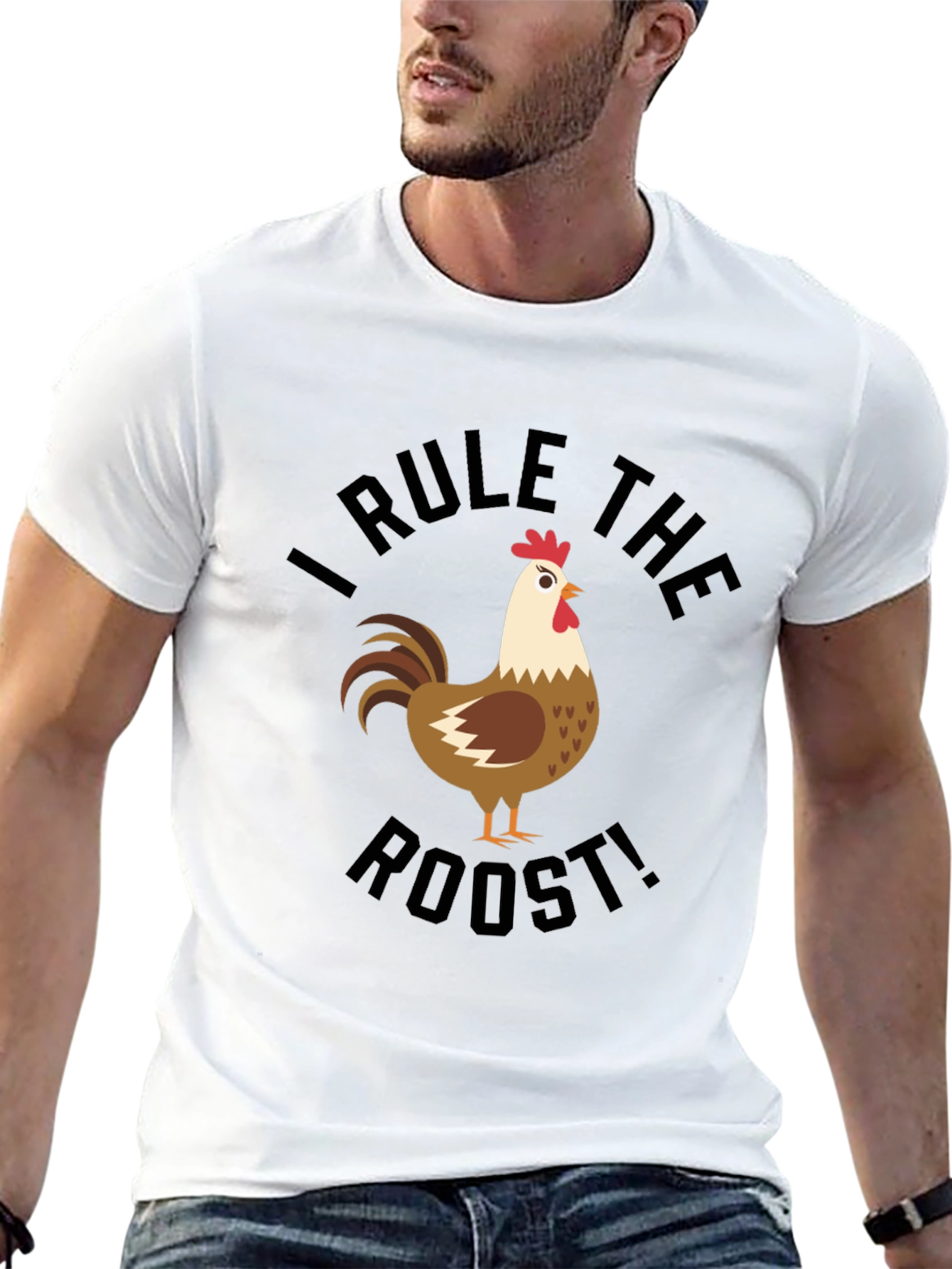 I Rule the Roost! Funny Chicken Graphic T-Shirt