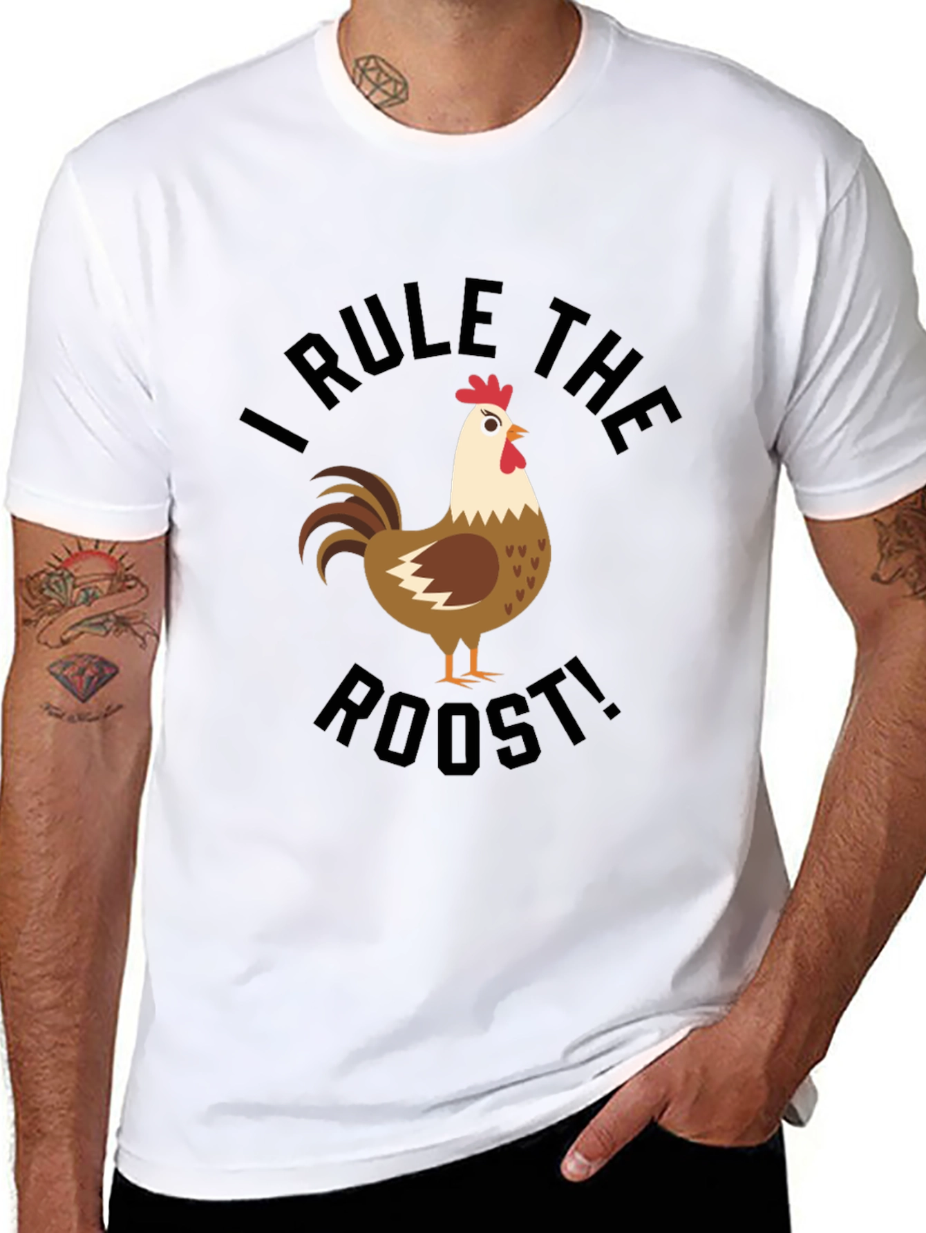 I Rule the Roost! Funny Chicken Graphic T-Shirt