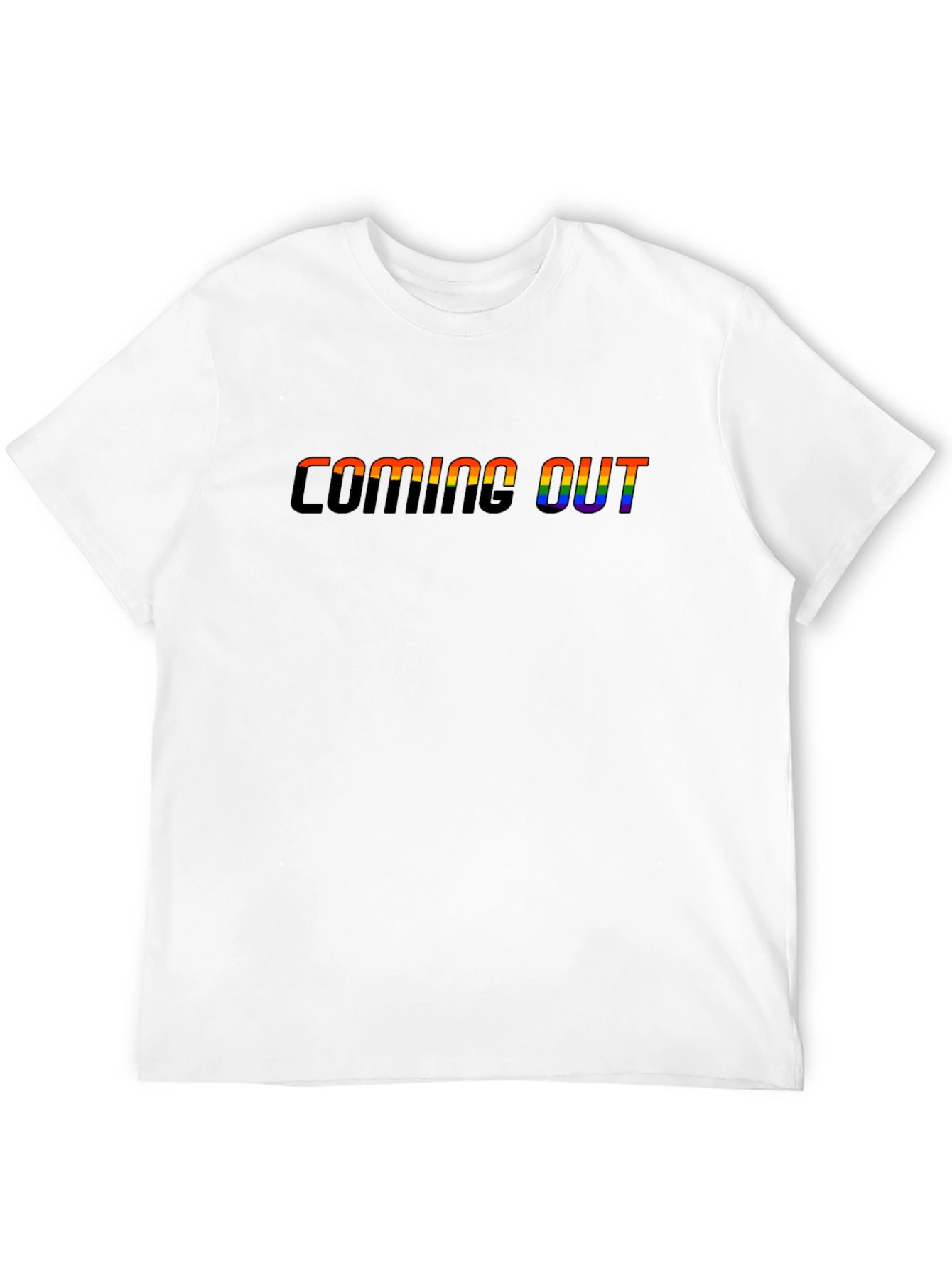 Coming Out LGBTQ+ Pride Rainbow Graphic Tee