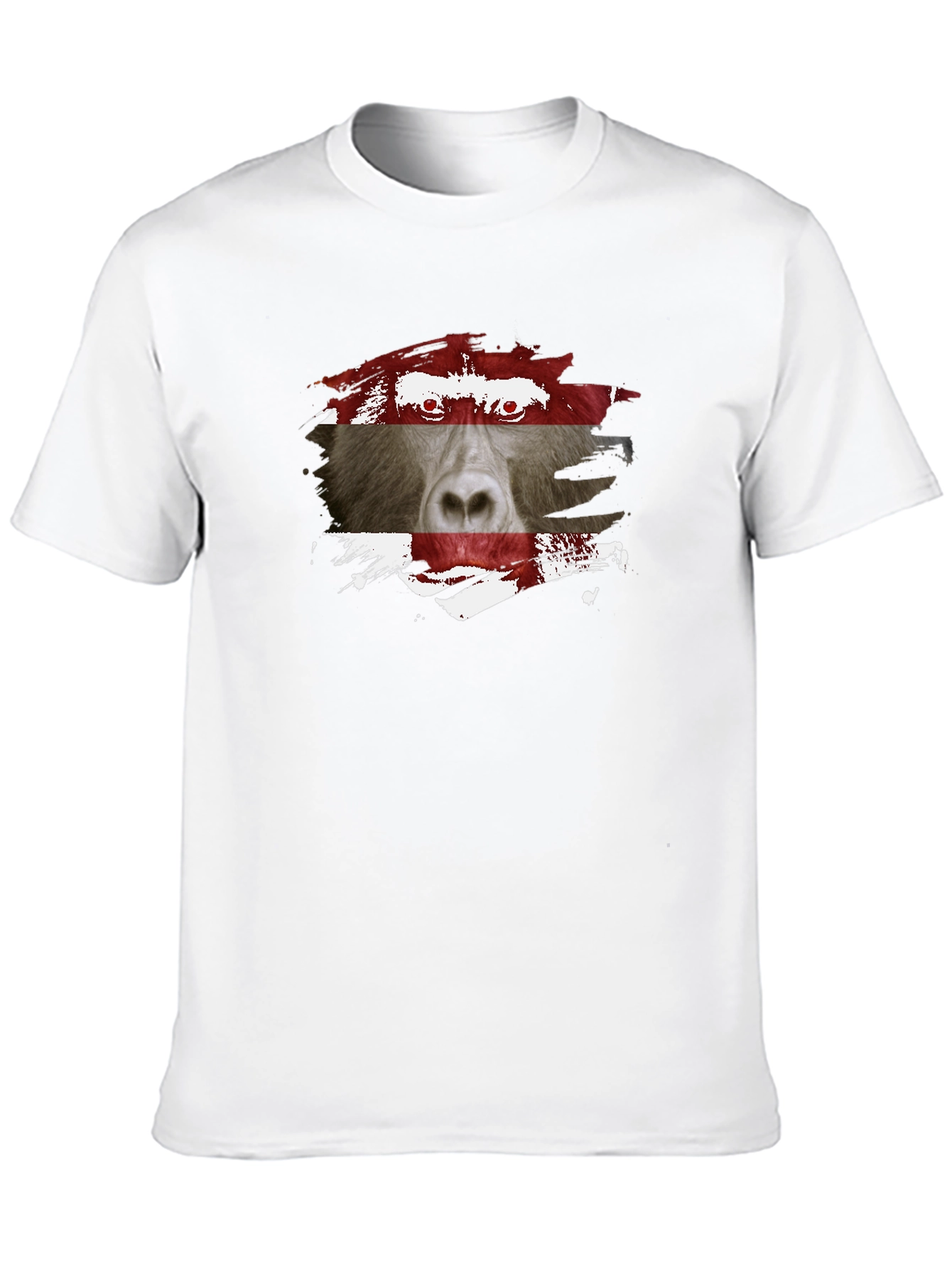 Baboon Flag Graphic Tee - Unique Mens Black T-Shirt