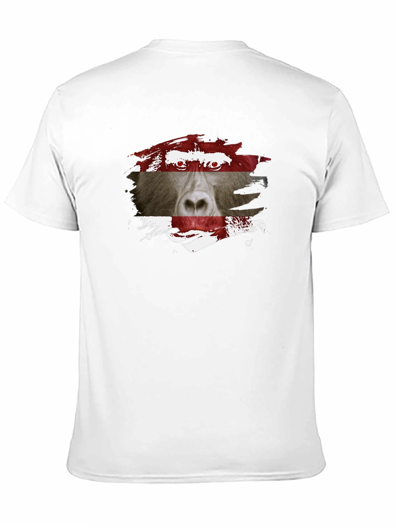 Baboon Flag Graphic Tee - Unique Mens Black T-Shirt