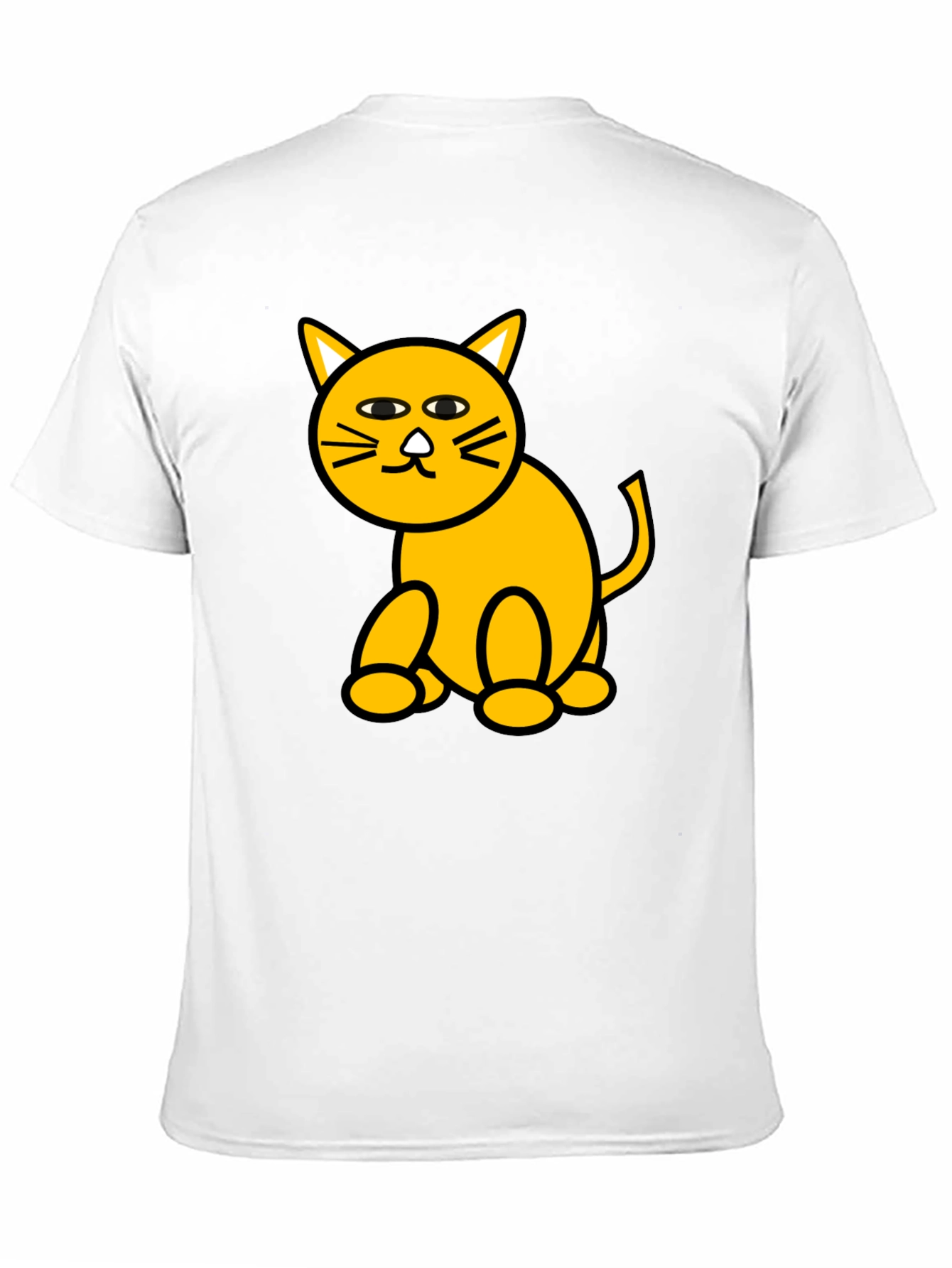 Funny Cat Graphic Tee - Black Cotton T-Shirt