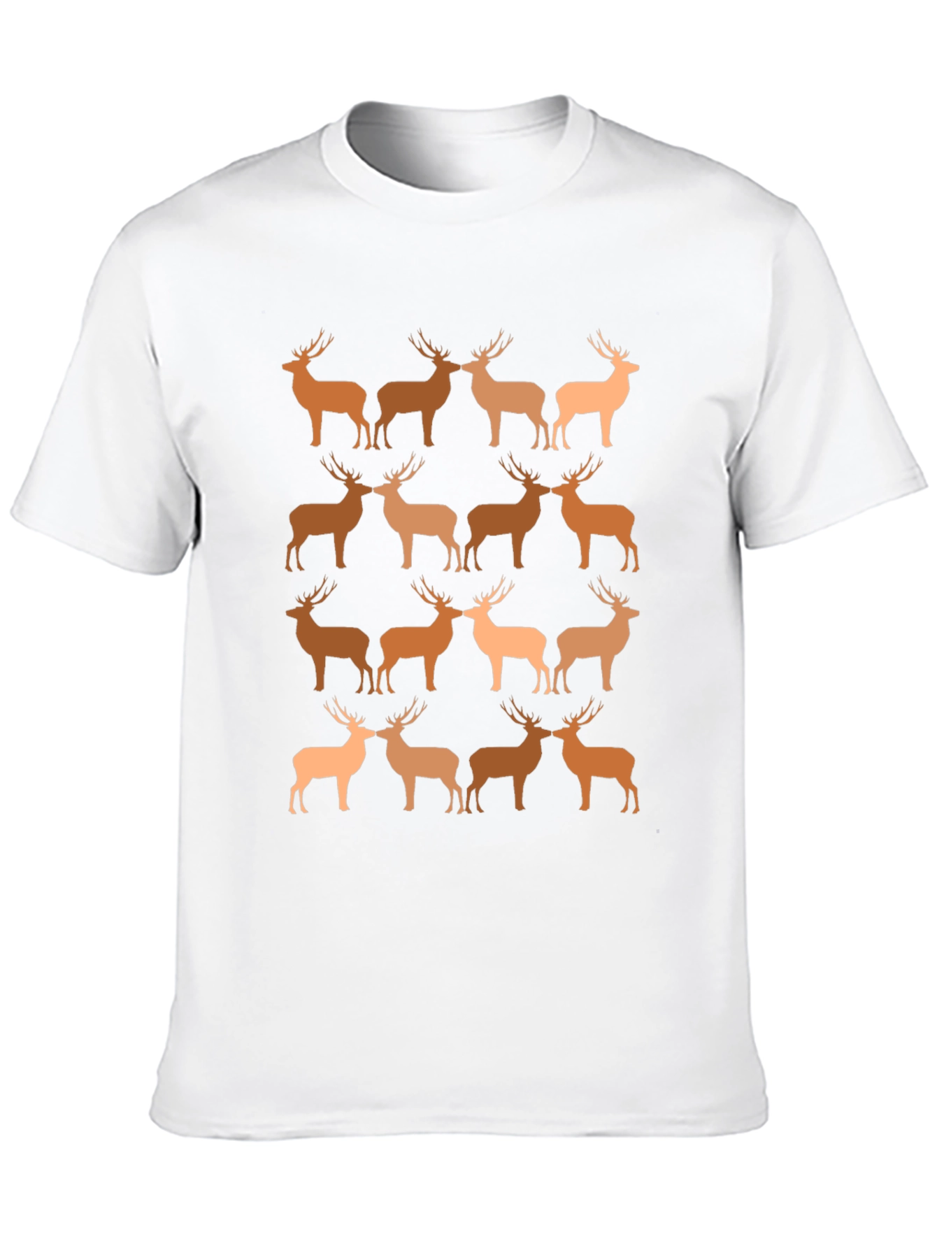 Deer Pattern T-Shirt - Black