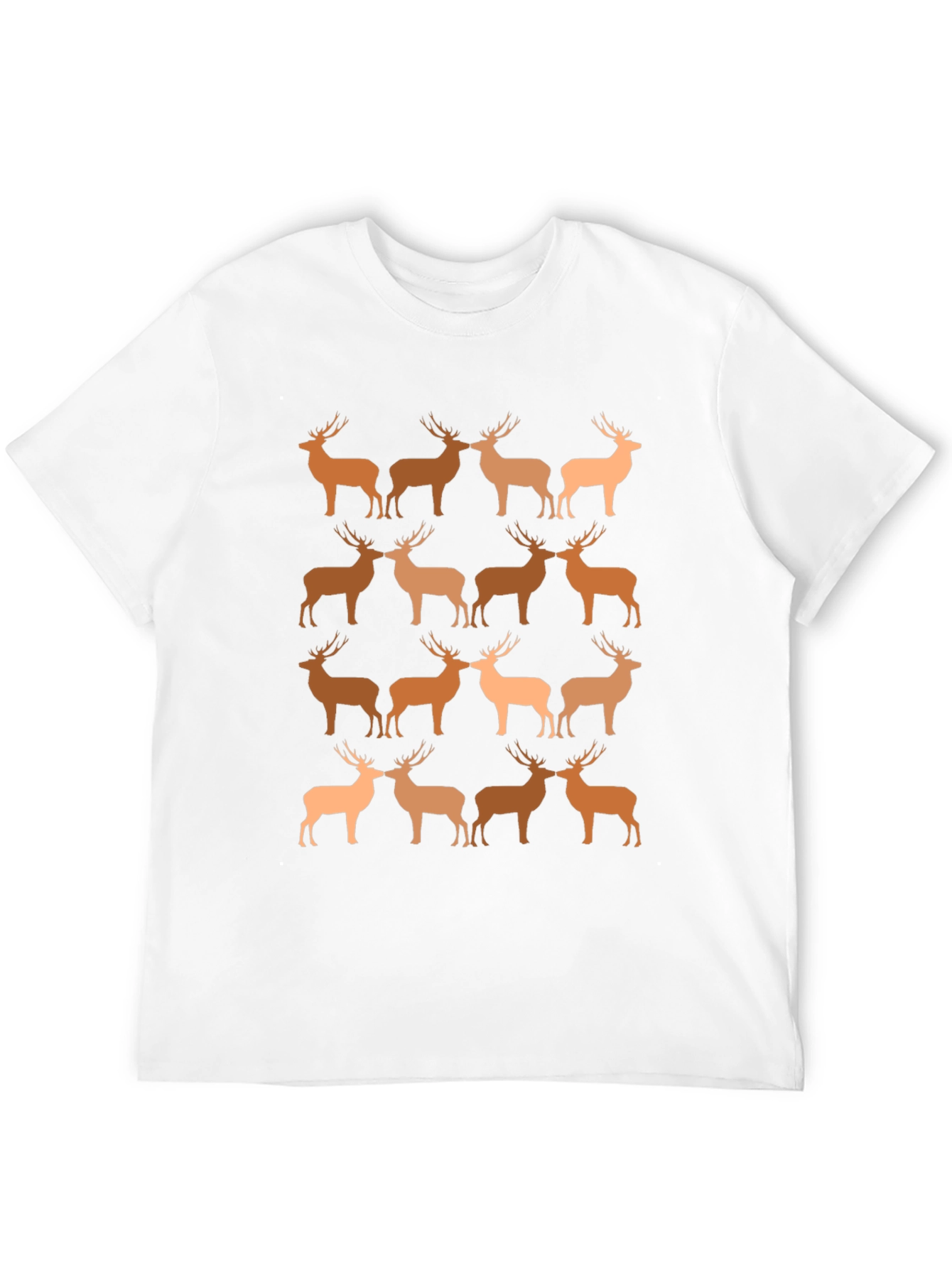 Deer Pattern T-Shirt - Black