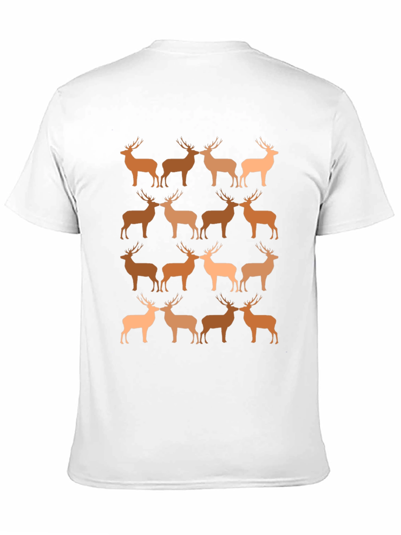 Deer Pattern T-Shirt - Black