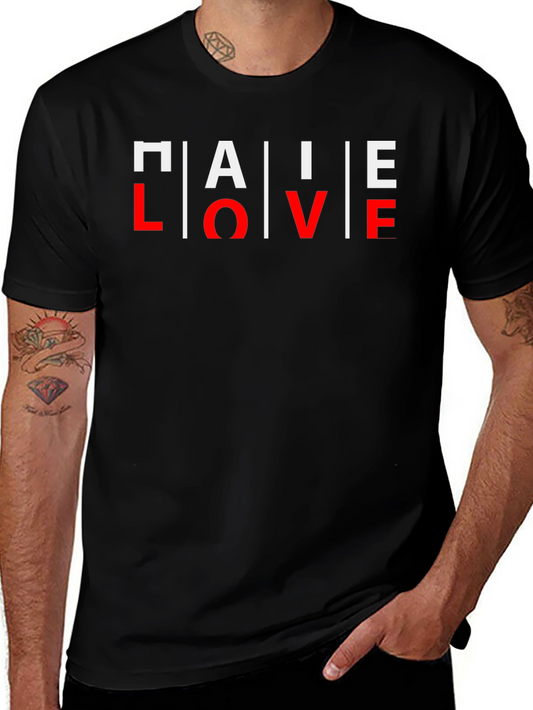 PALE LOVE Graphic Print Mens Black T-Shirt