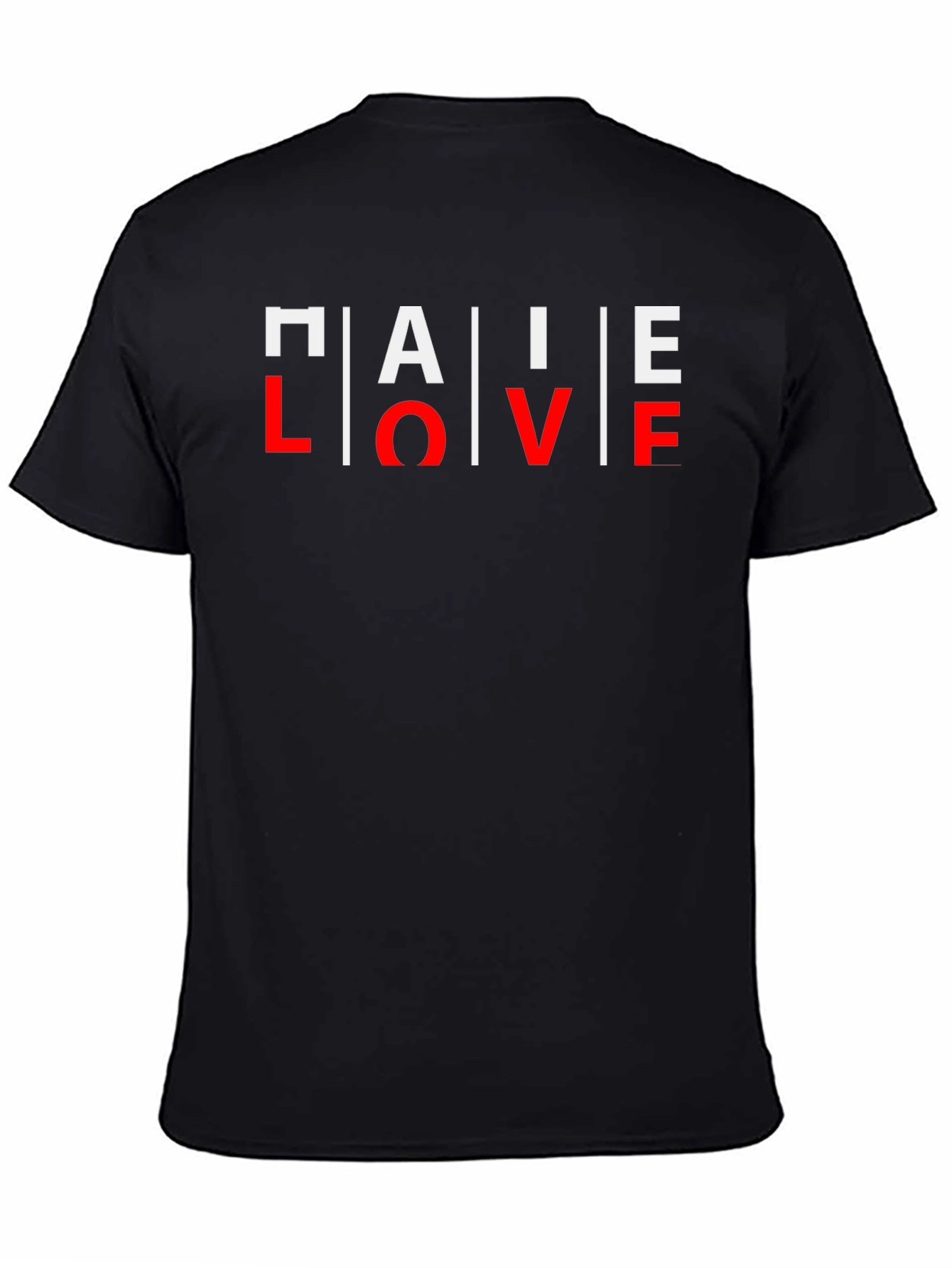 PALE LOVE Graphic Print Mens Black T-Shirt