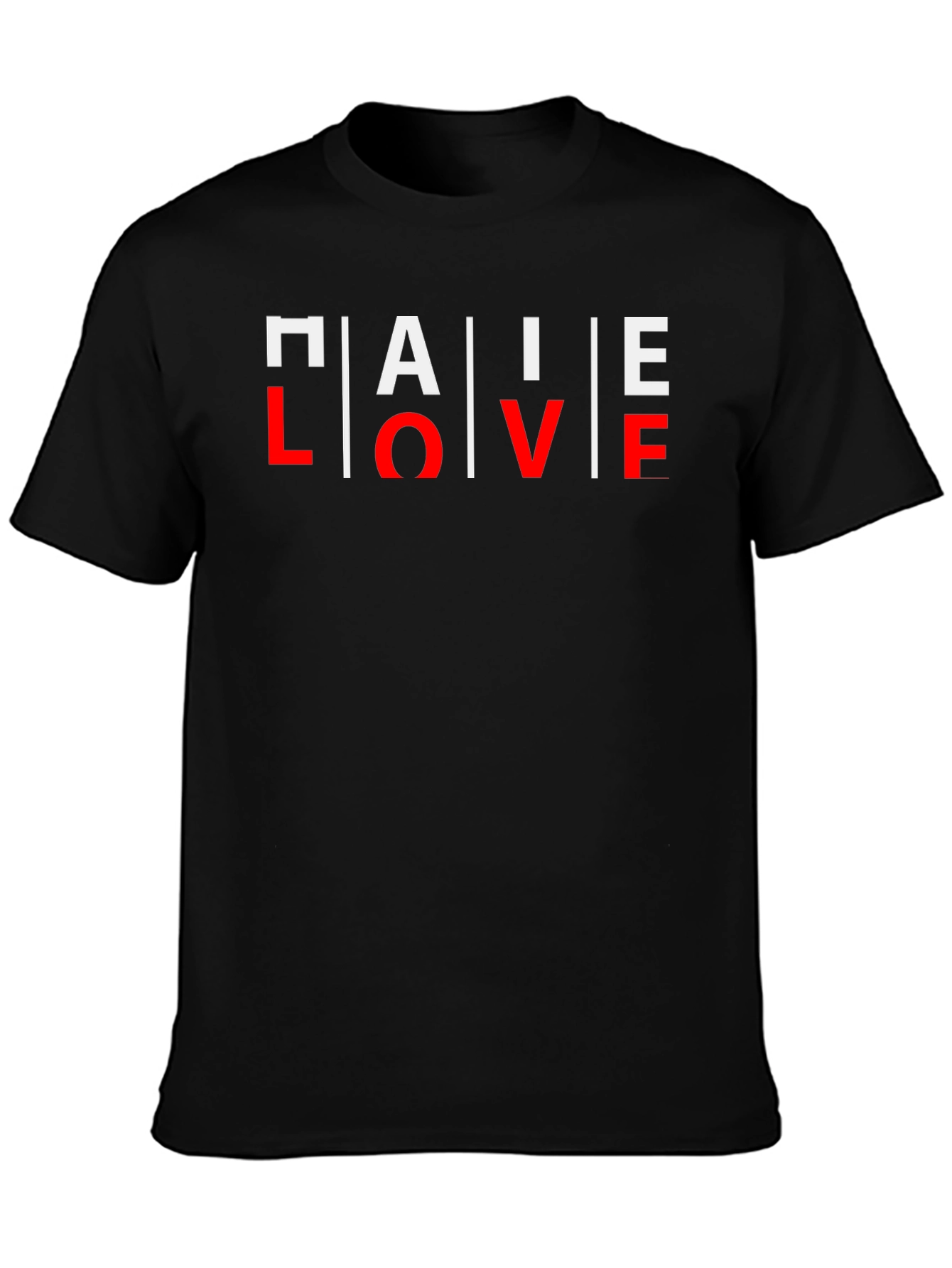 PALE LOVE Graphic Print Mens Black T-Shirt