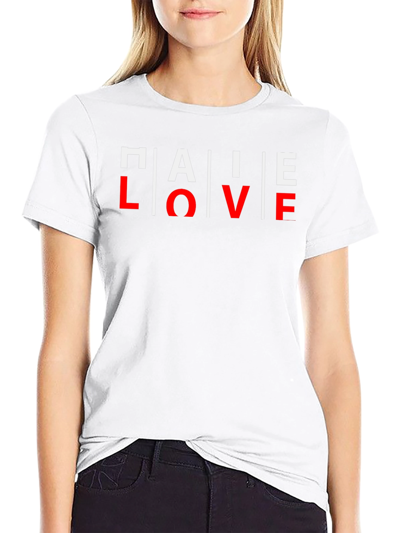 PALE LOVE Graphic Print Mens Black T-Shirt