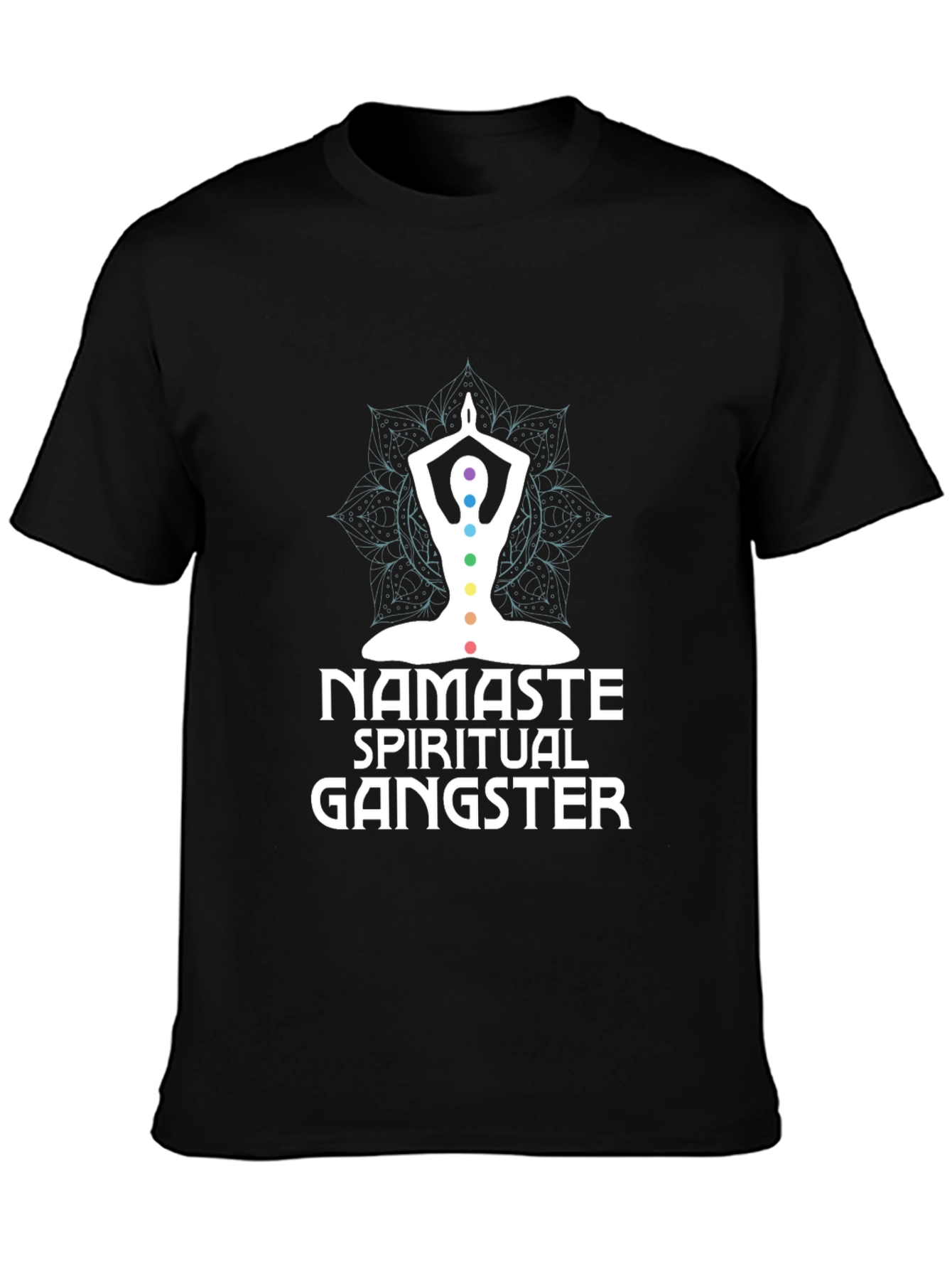 Namaste Spiritual Gangster Black Graphic Tee
