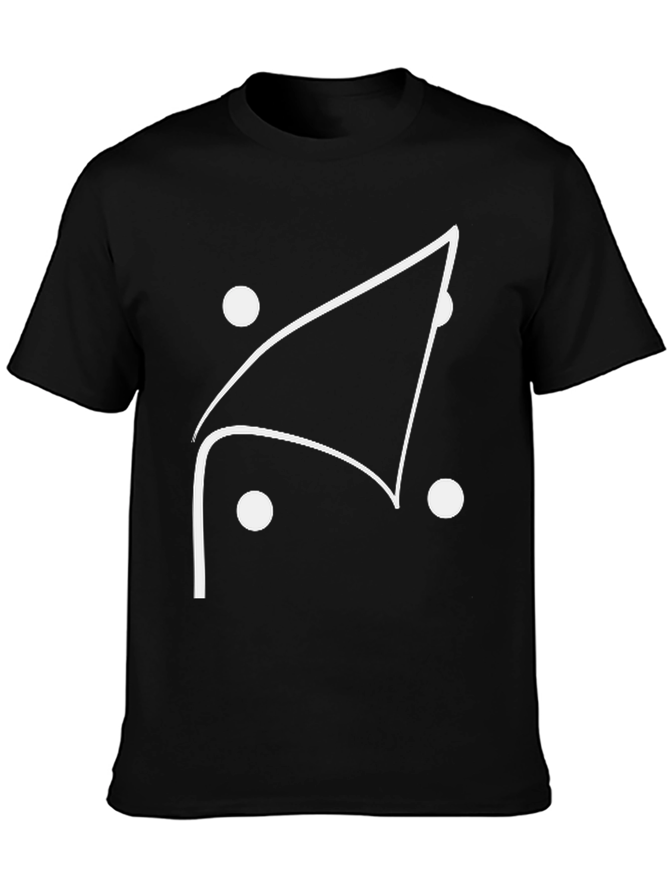 Abstract Graphic Tee - Black Cotton Blend