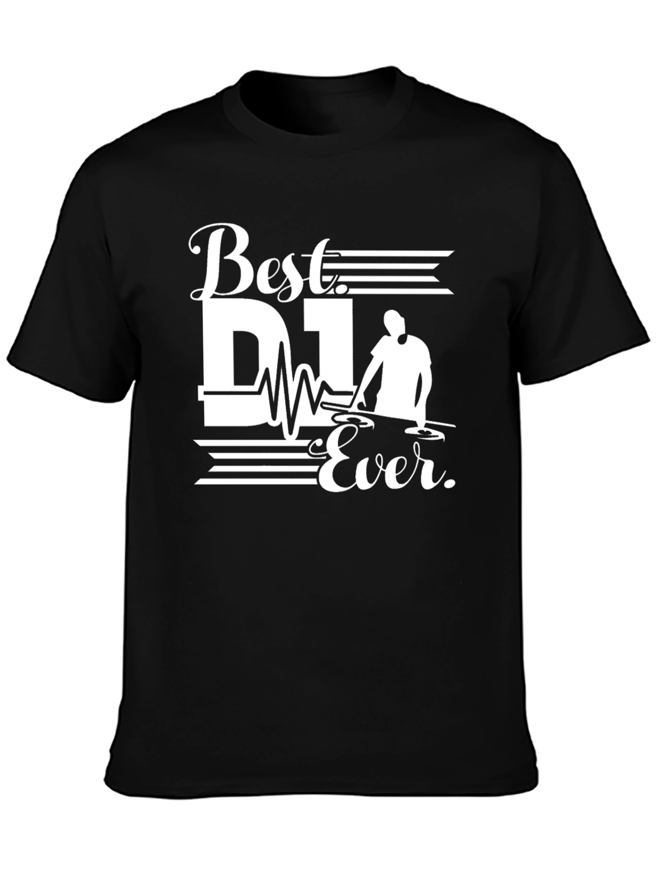 Best DJ Ever Graphic Tee - Black Cotton T-Shirt