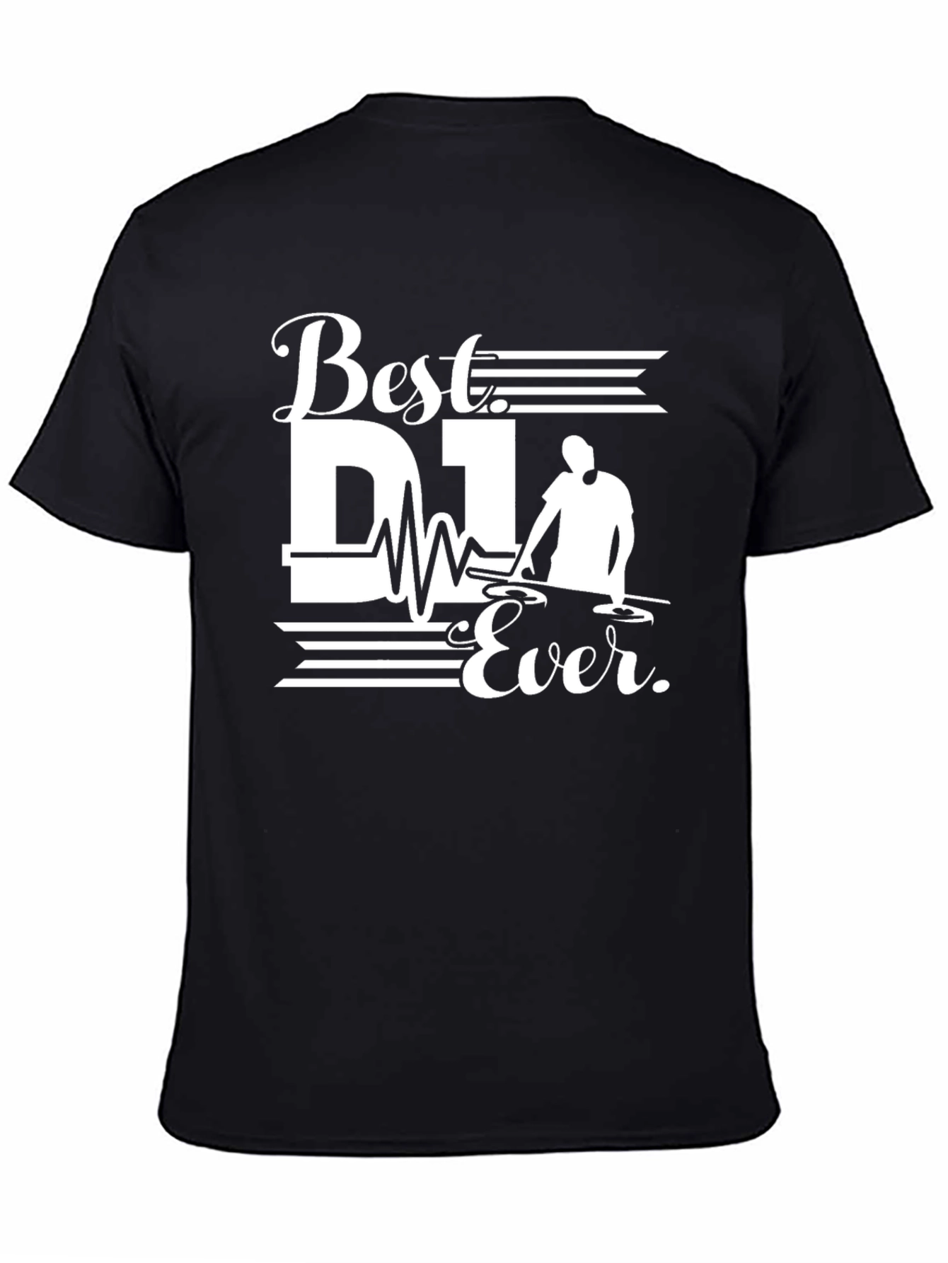 Best DJ Ever Graphic Tee - Black Cotton T-Shirt